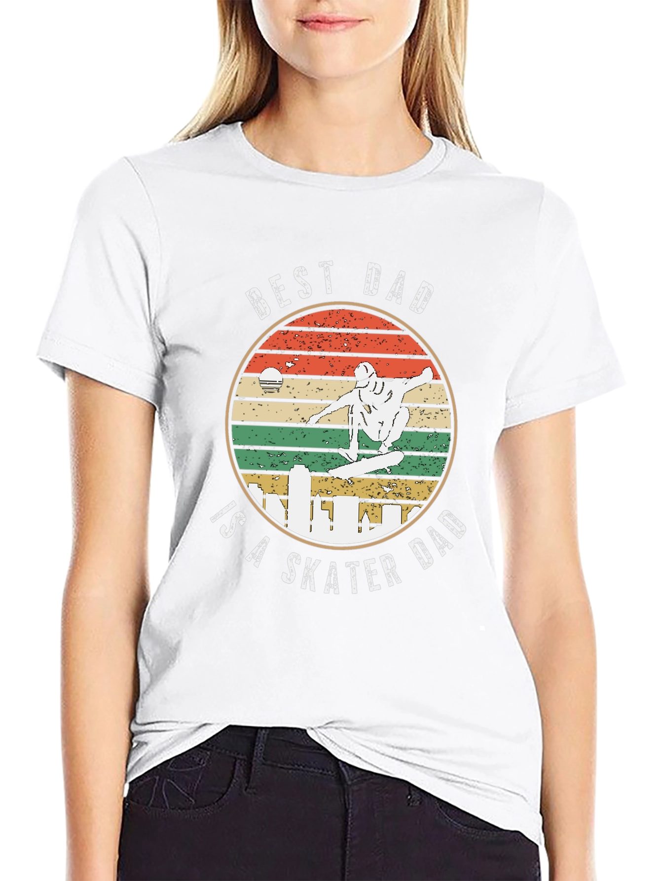 Best Dad is a Skater Dad Graphic T-Shirt