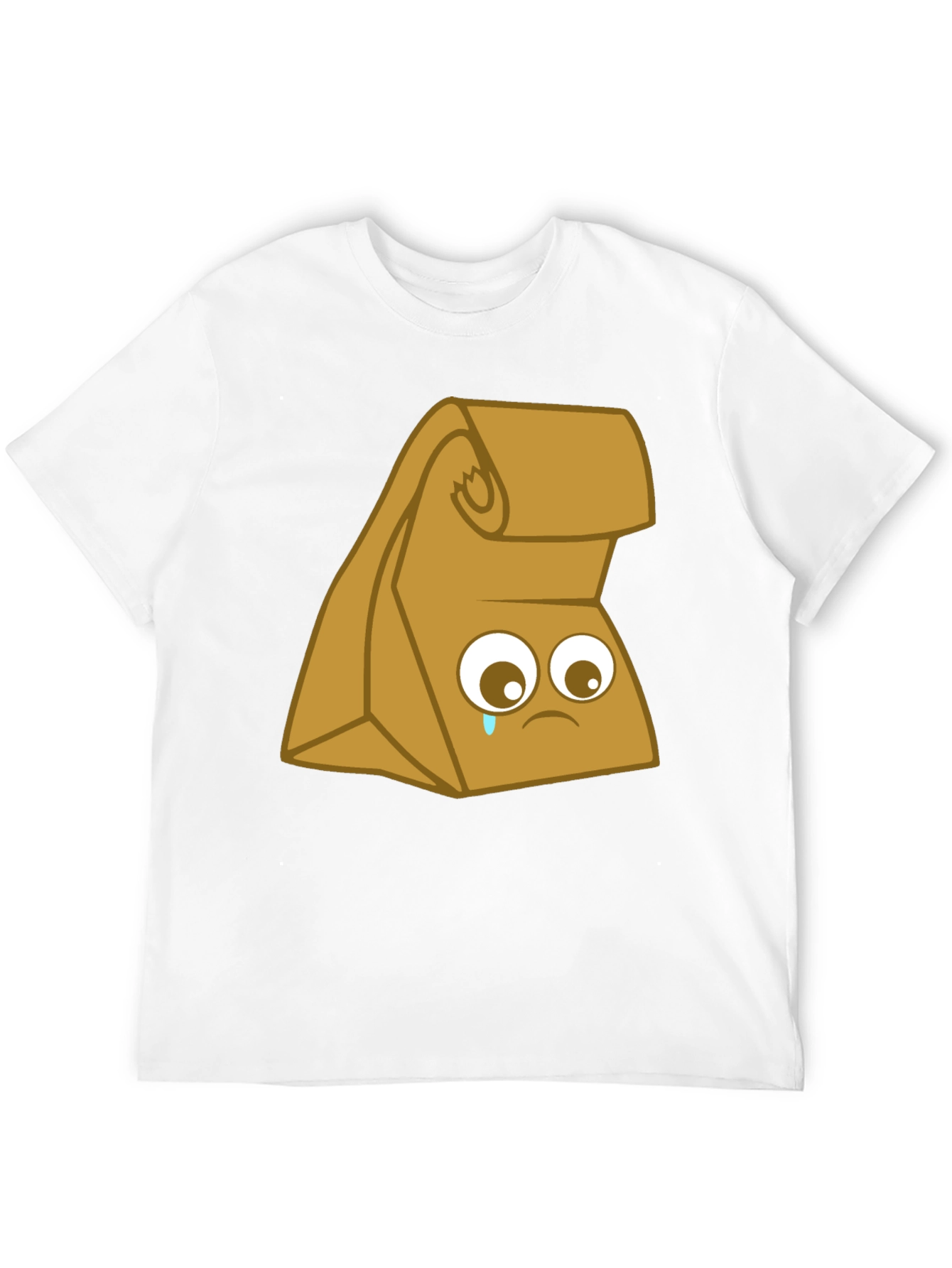 Sad Lunch Bag Graphic T-Shirt - Black Cotton Tee
