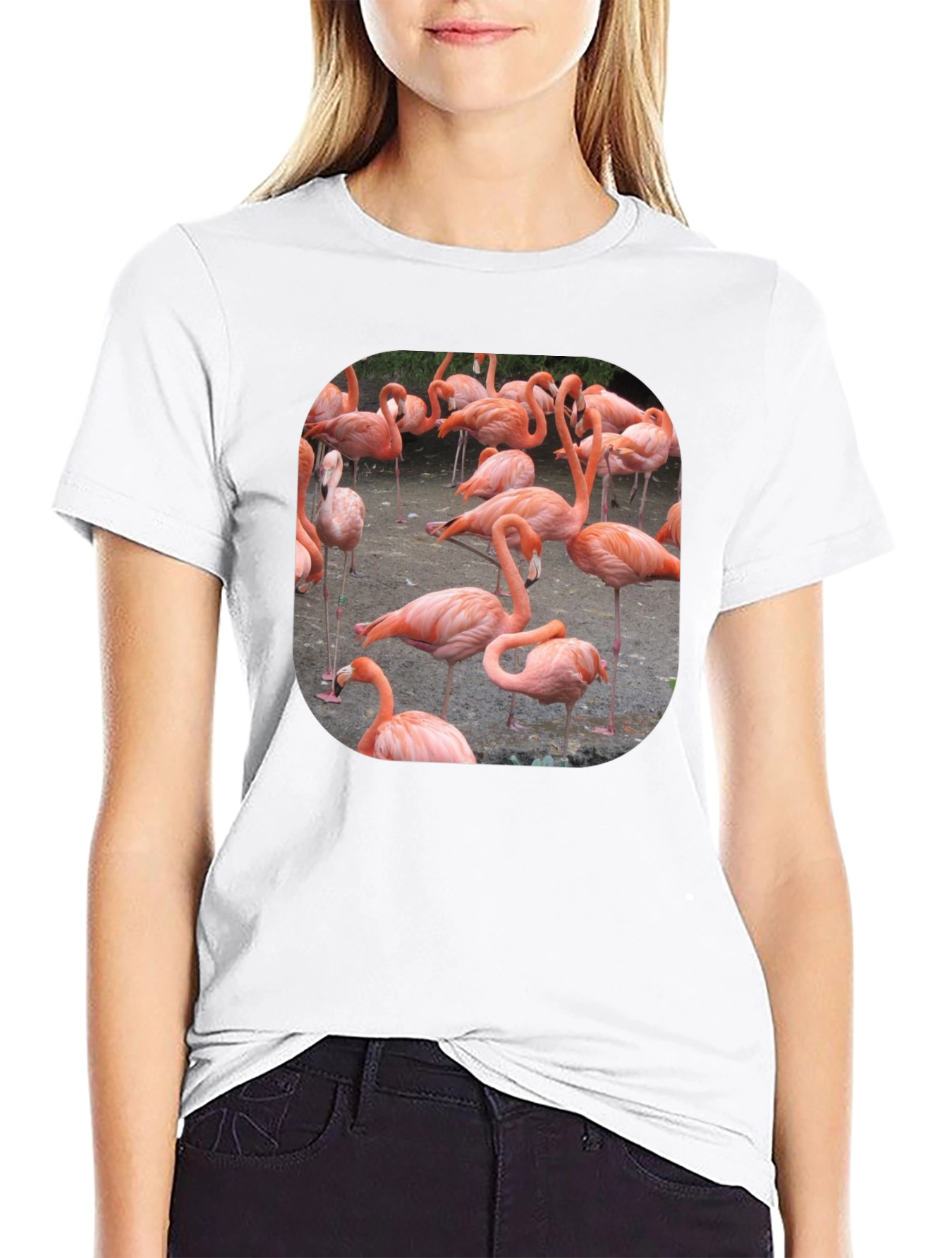 Flamingo Graphic Tee - Tropical Bird T-Shirt