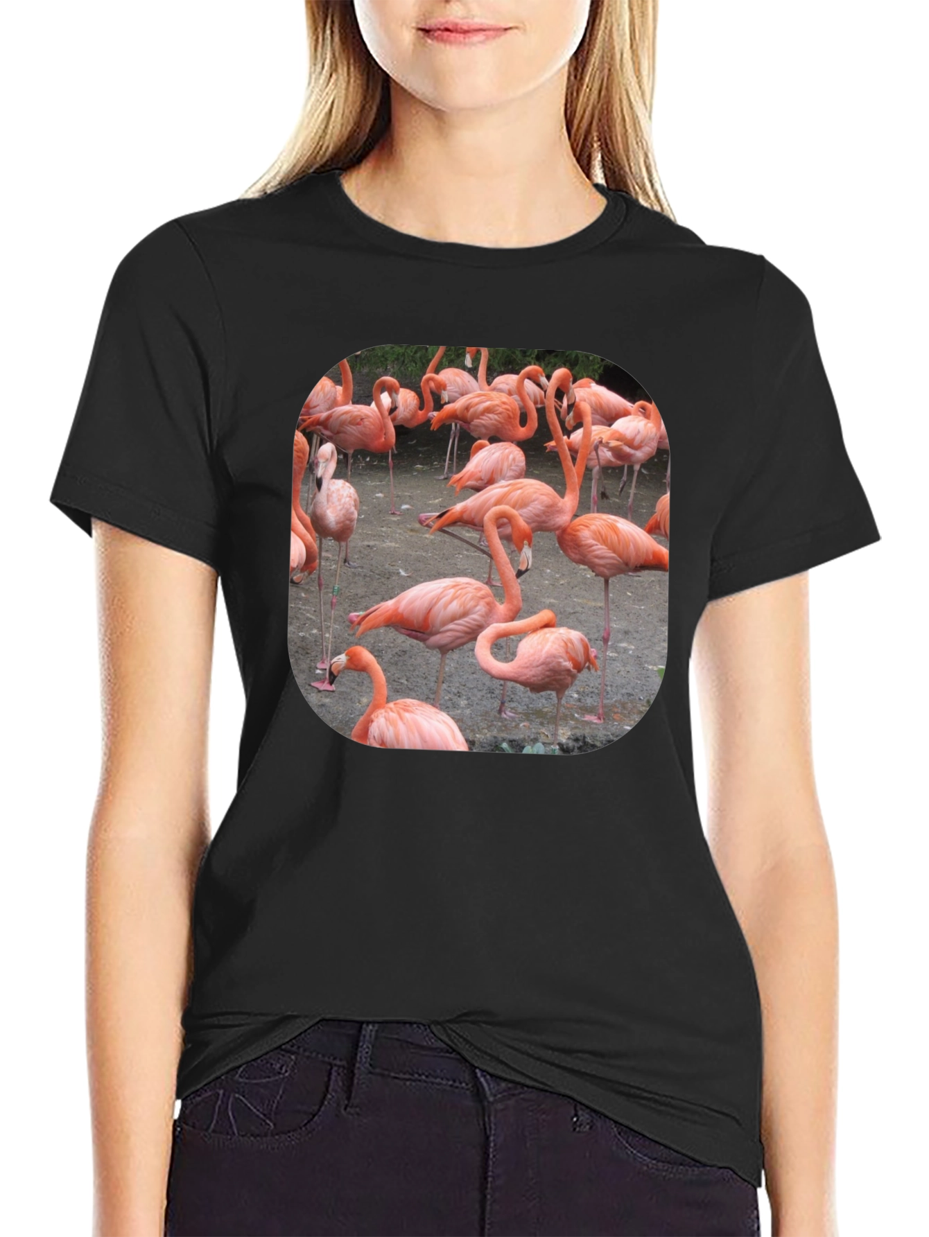 Flamingo Graphic Tee - Tropical Bird T-Shirt