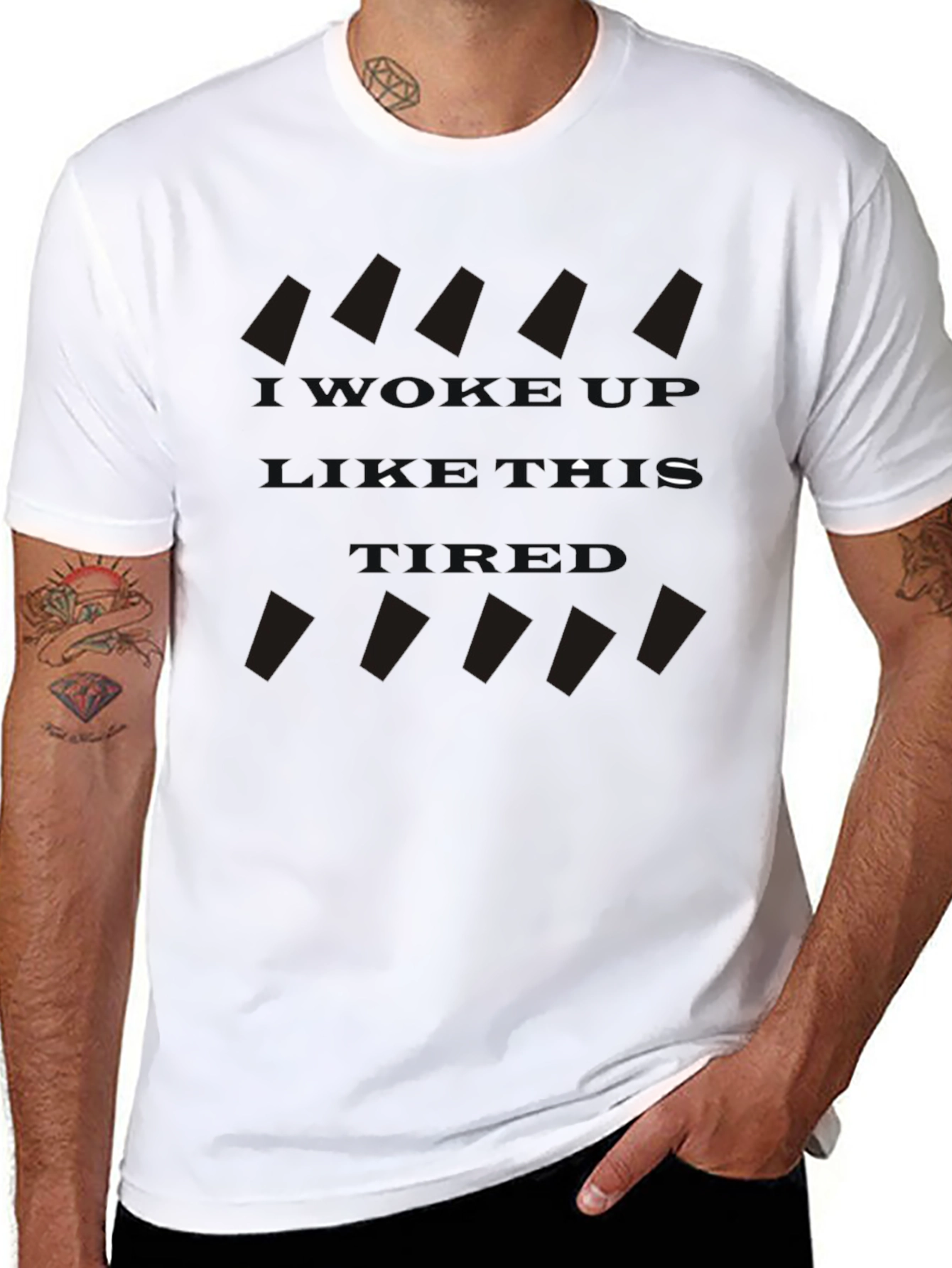 Mens Black Graphic Print T-Shirt