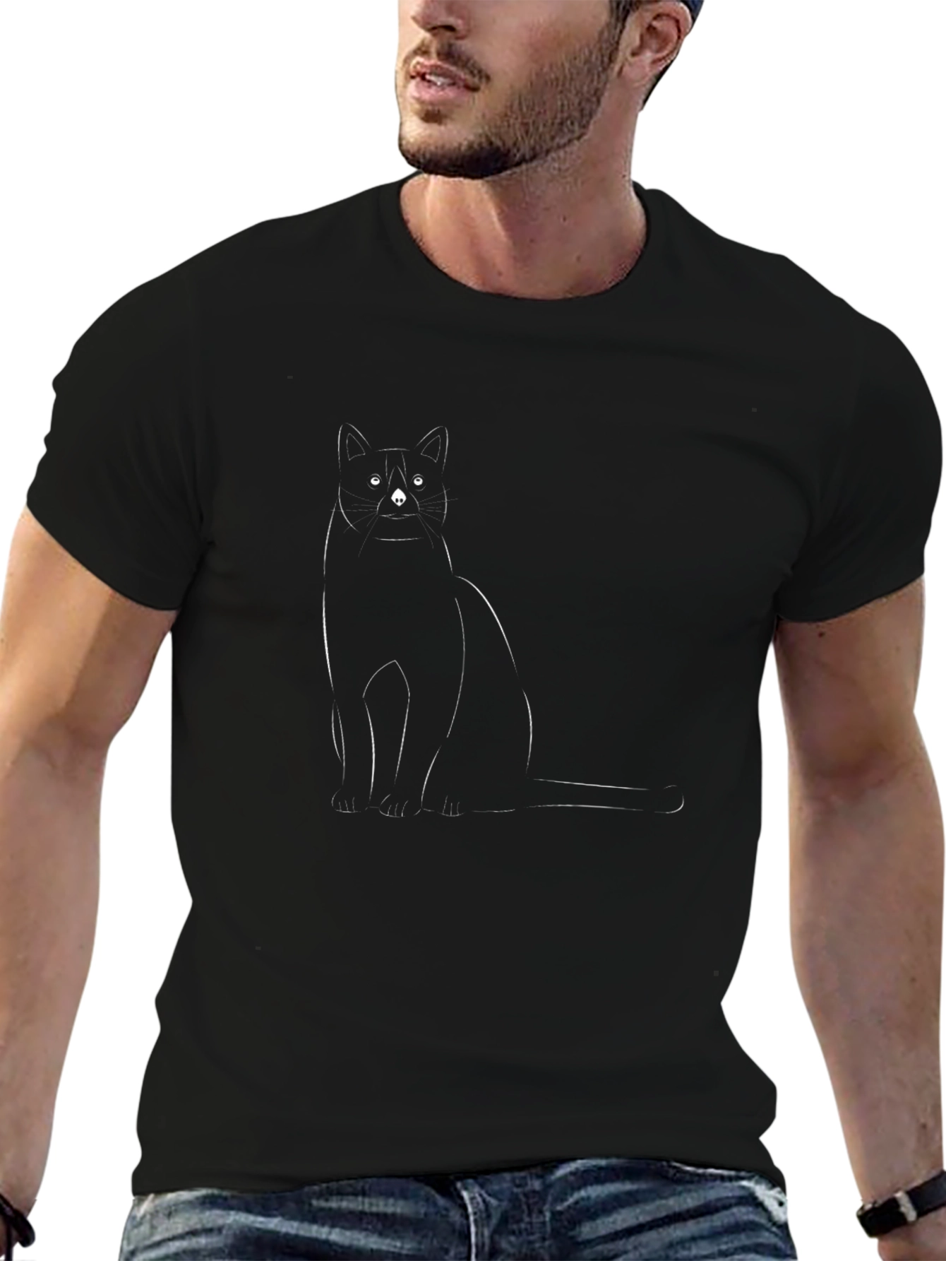 Black Cat Graphic T-Shirt Unisex Tee