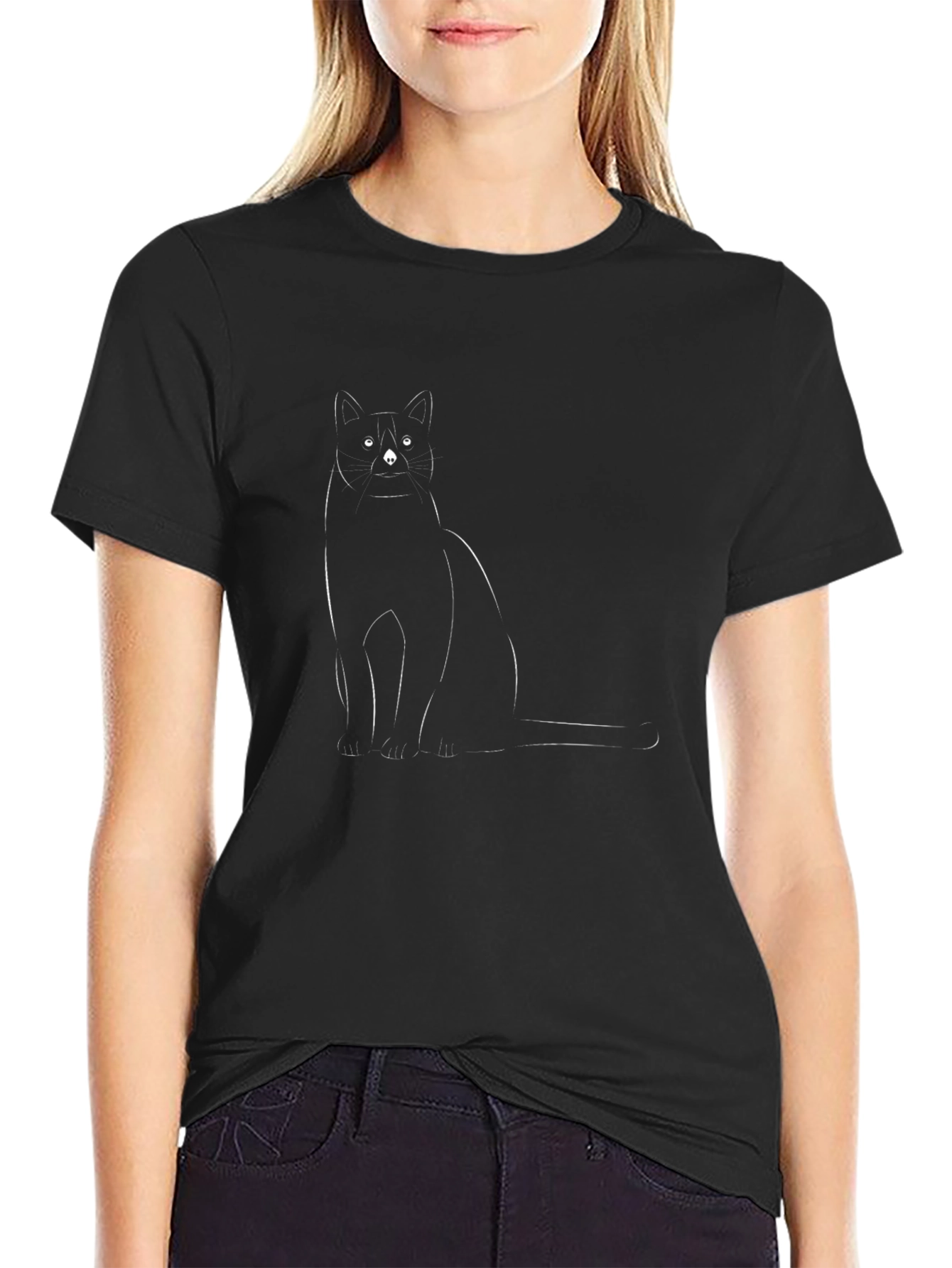 Black Cat Graphic T-Shirt Unisex Tee