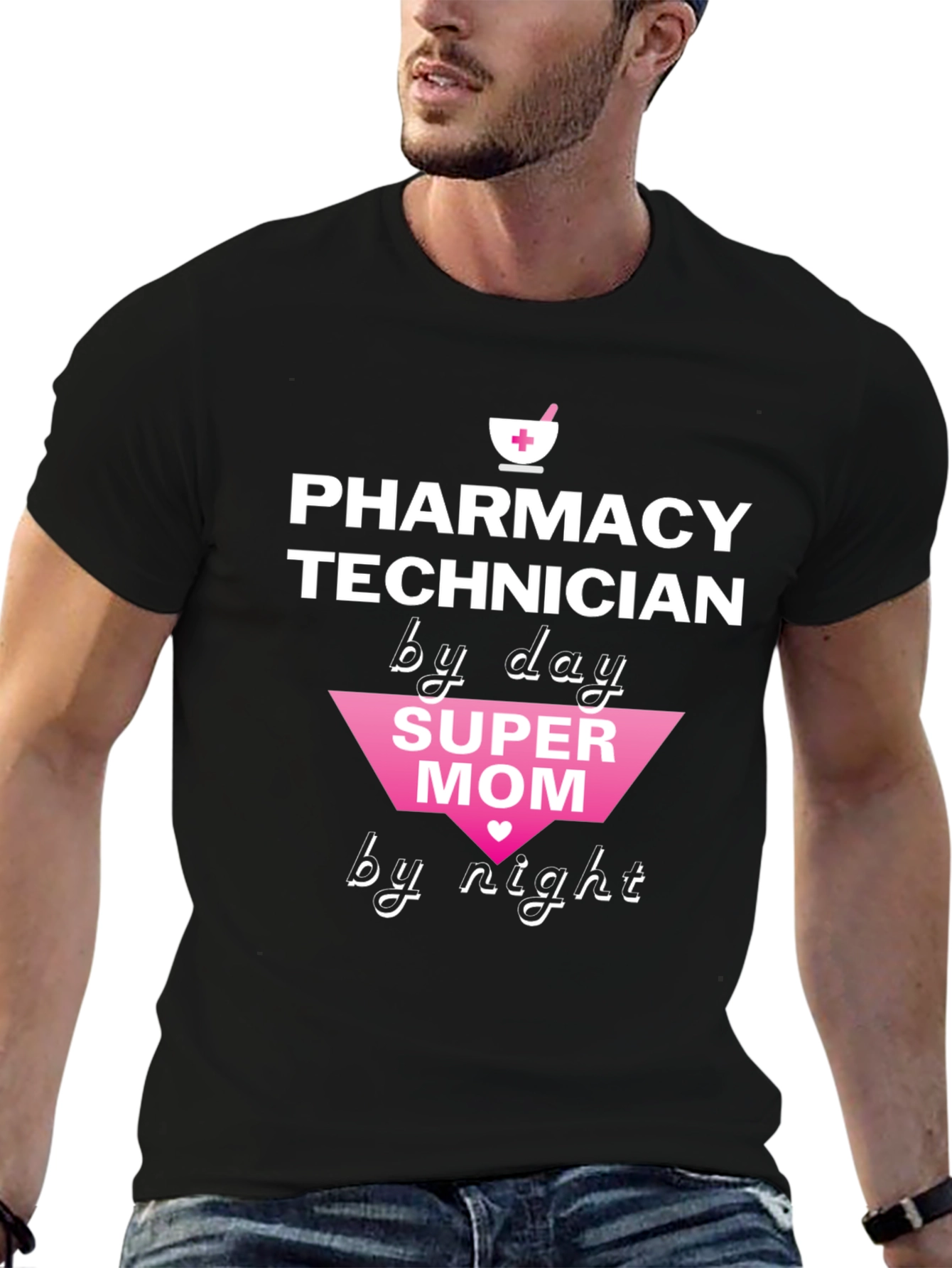 Pharmacy Technician Super Mom T-Shirt