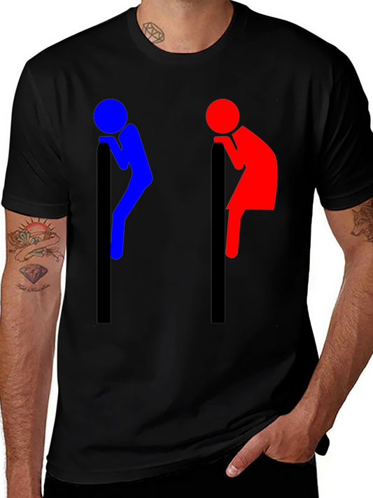 Funny Leaning People Graphic T-Shirt