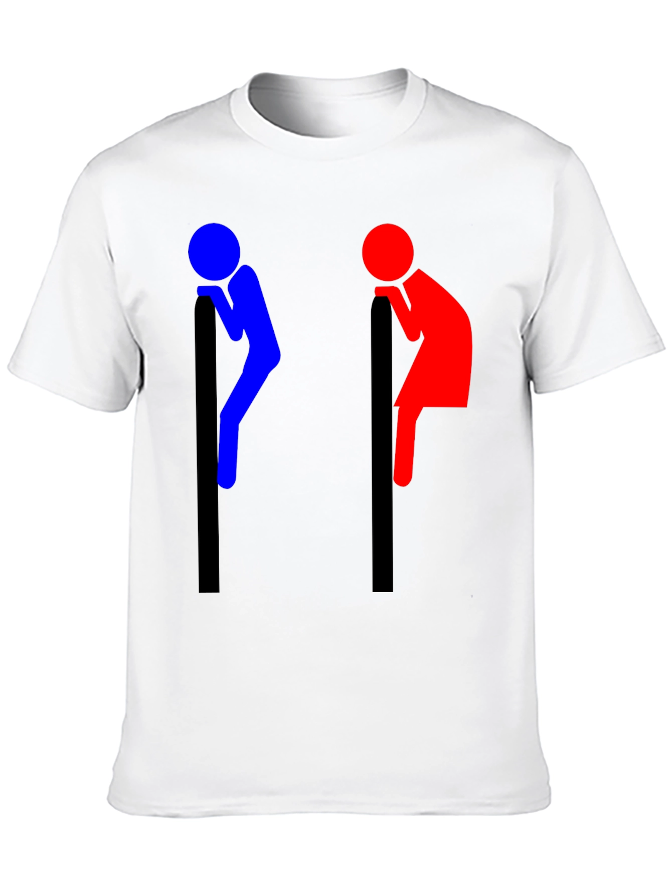 Funny Leaning People Graphic T-Shirt