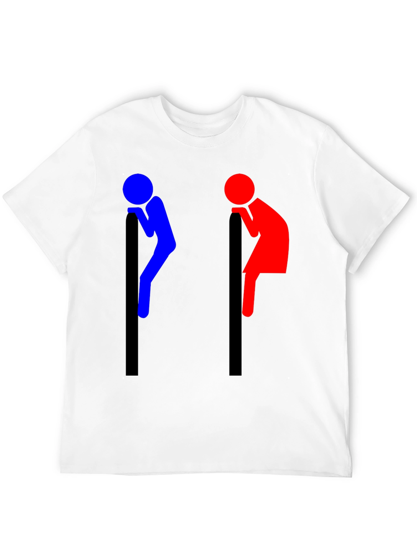 Funny Leaning People Graphic T-Shirt