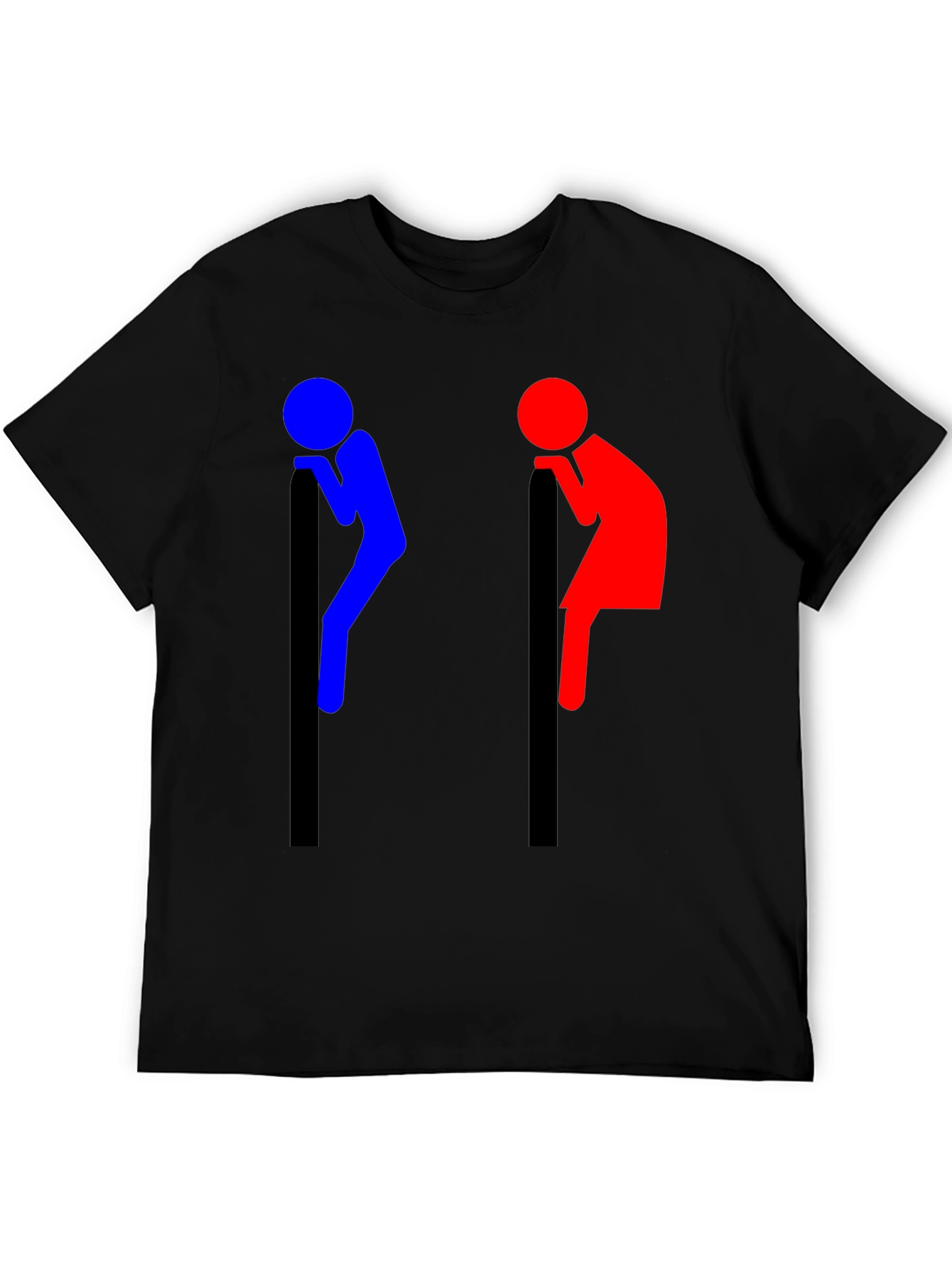 Funny Leaning People Graphic T-Shirt