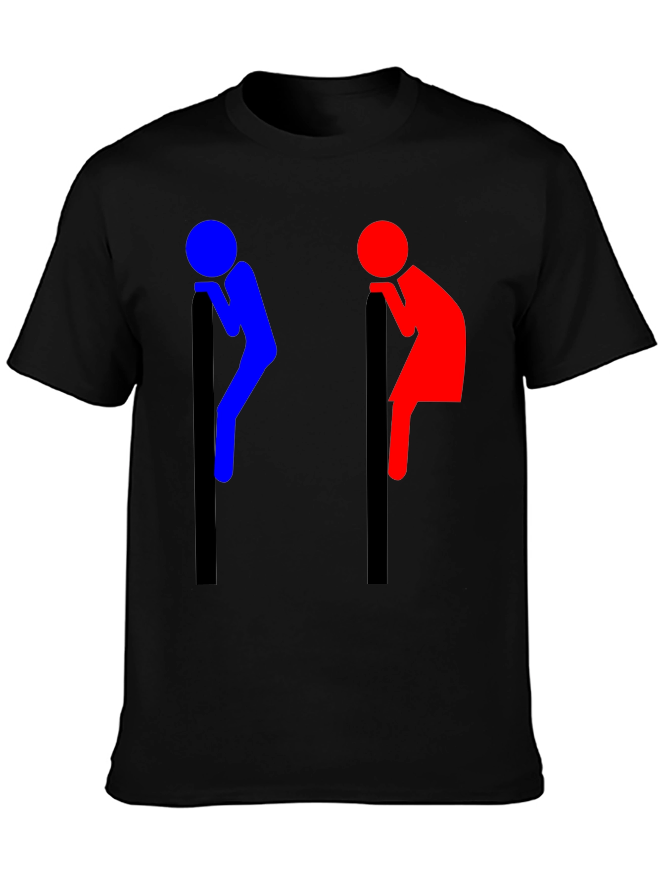 Funny Leaning People Graphic T-Shirt