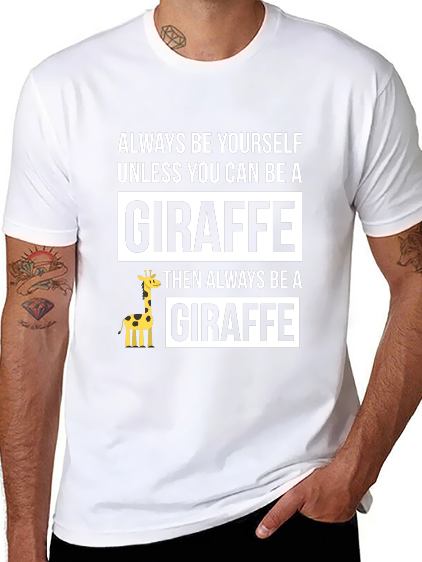 Funny Giraffe T-Shirt - Always Be Yourself - Unisex