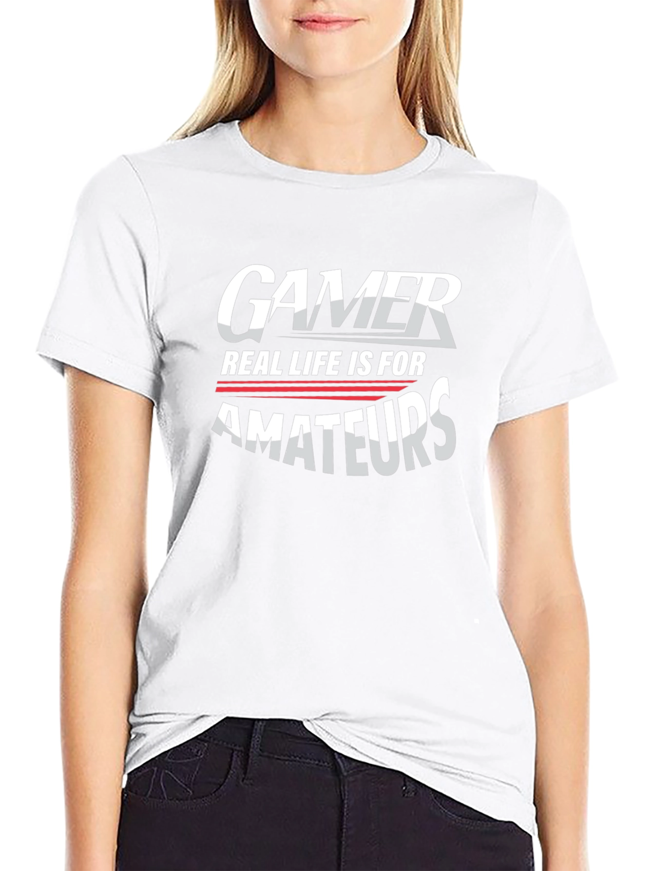 Gamer Real Life is for Amateurs Graphic Tee