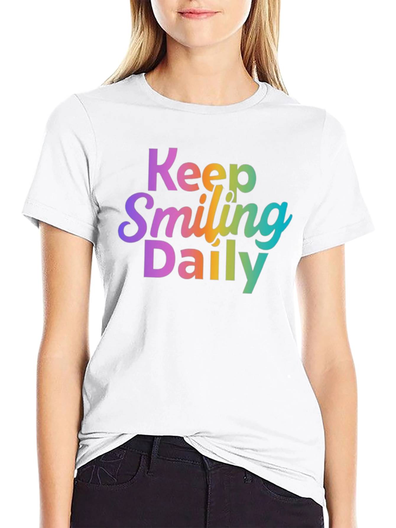 Keep Smiling Daily Graphic Tee - Positive Vibes