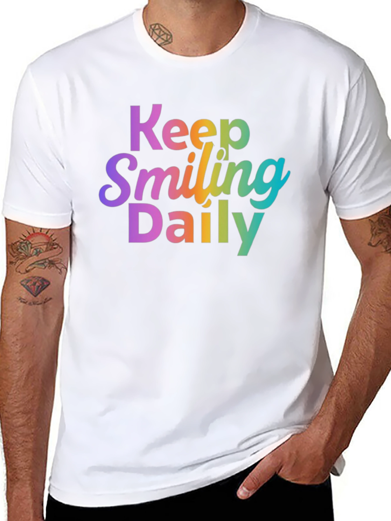 Keep Smiling Daily Graphic Tee - Positive Vibes