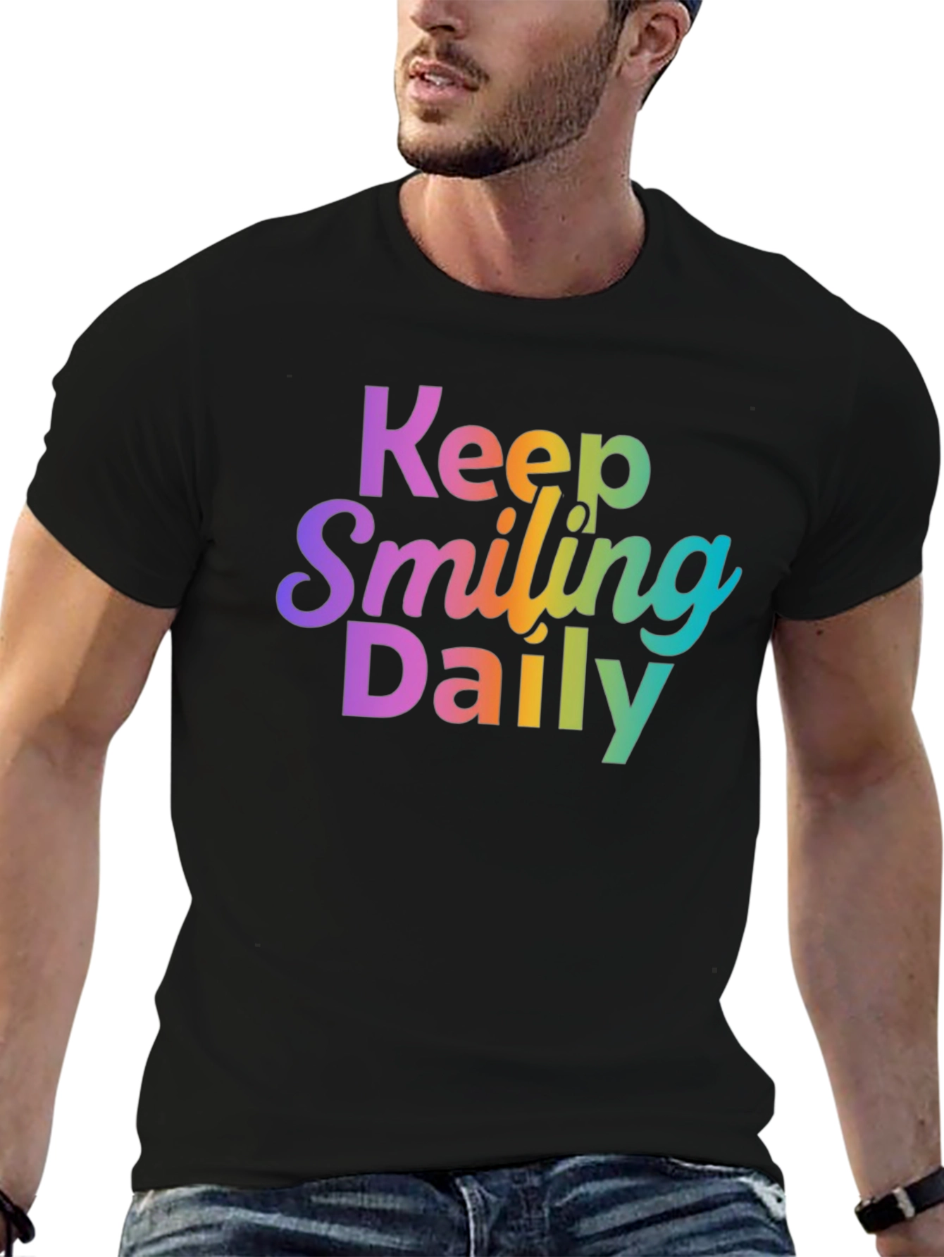 Keep Smiling Daily Graphic Tee - Positive Vibes