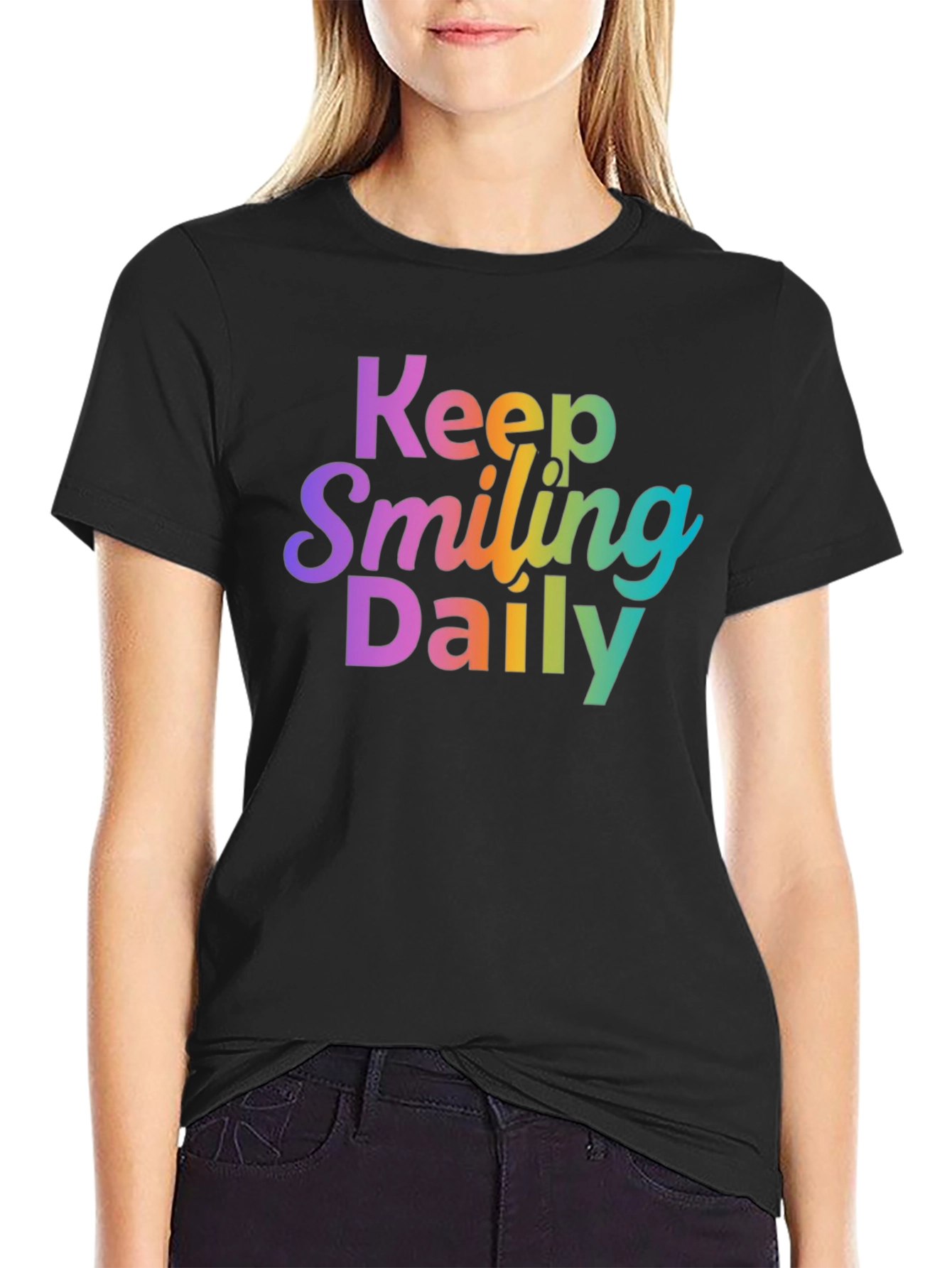 Keep Smiling Daily Graphic Tee - Positive Vibes