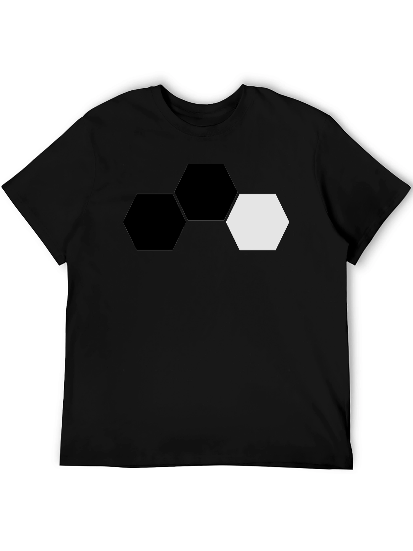 Hexagon Graphic Tee - Modern Geometric Design