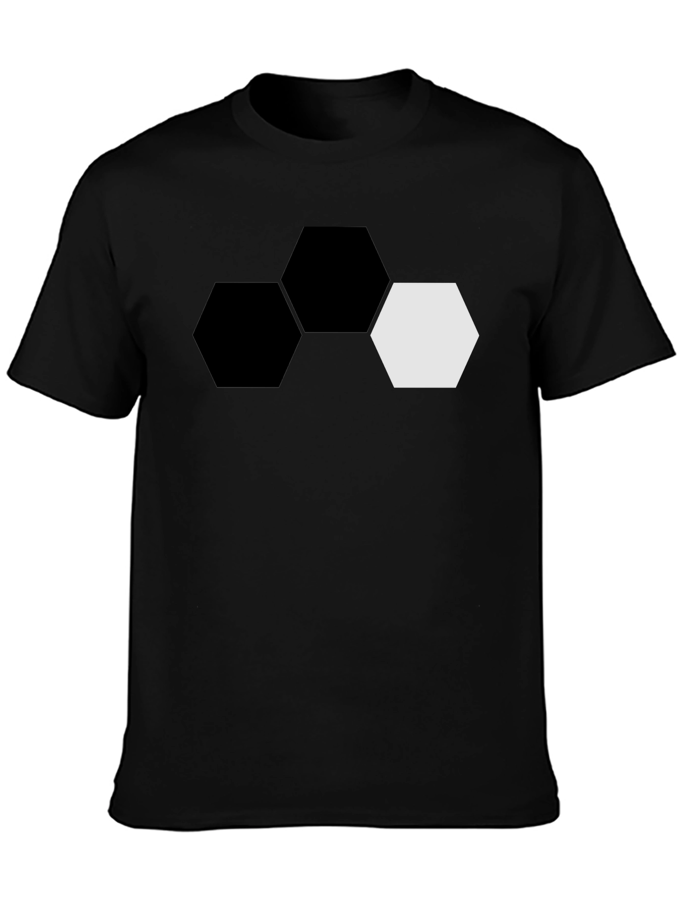 Hexagon Graphic Tee - Modern Geometric Design