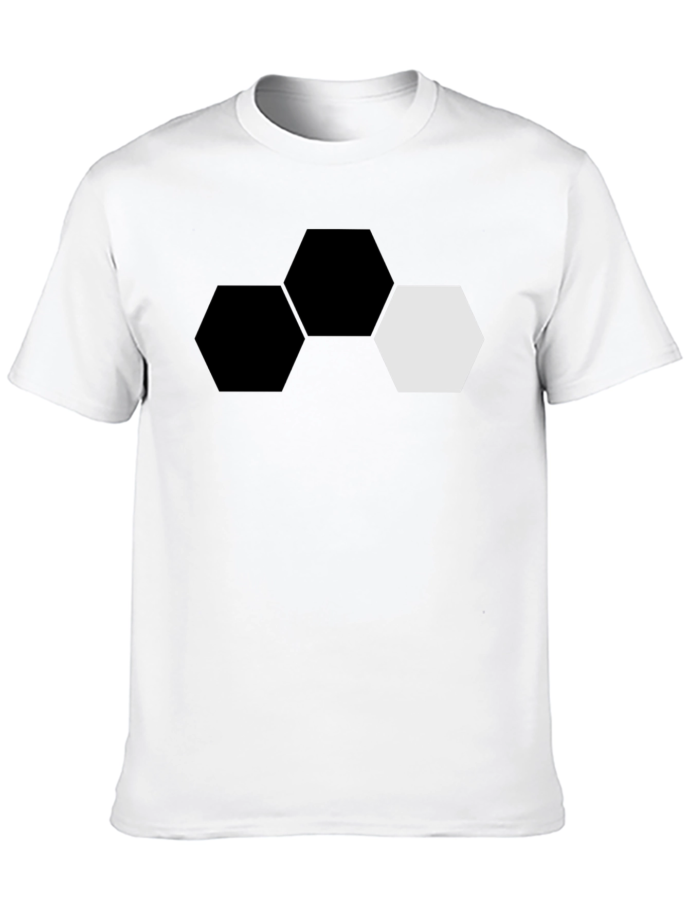 Hexagon Graphic Tee - Modern Geometric Design