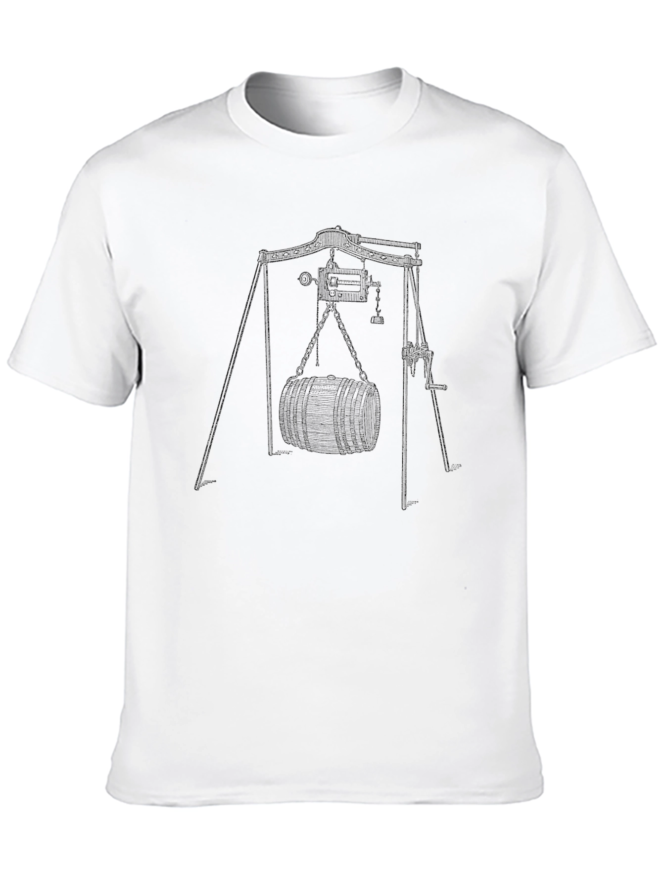 Black Graphic Tee - Winch & Barrel Design
