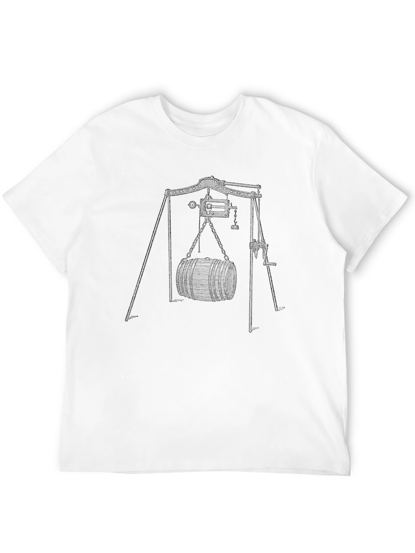Black Graphic Tee - Winch & Barrel Design