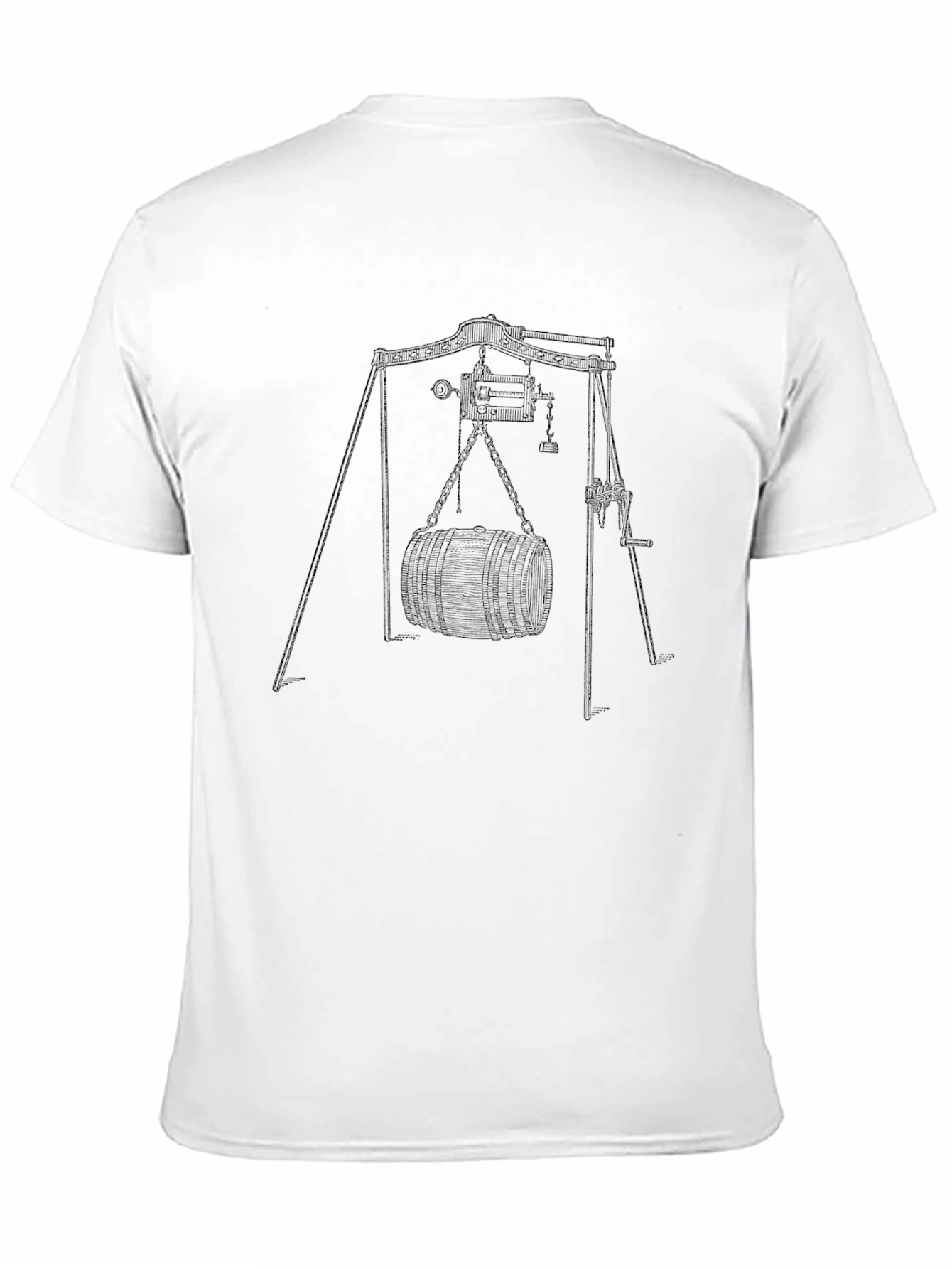 Black Graphic Tee - Winch & Barrel Design