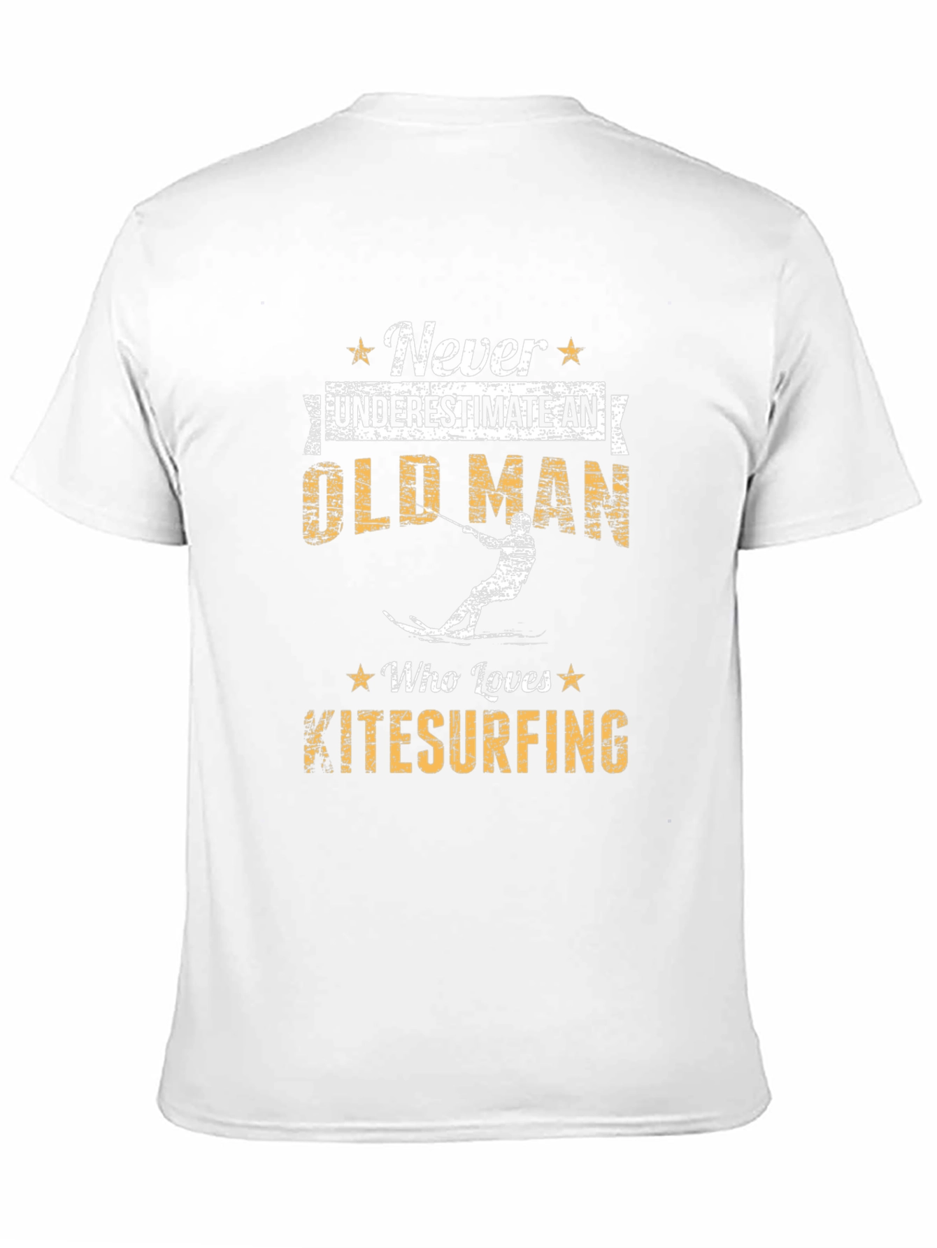 Never Underestimate Old Man Kitesurfing Graphic Tee