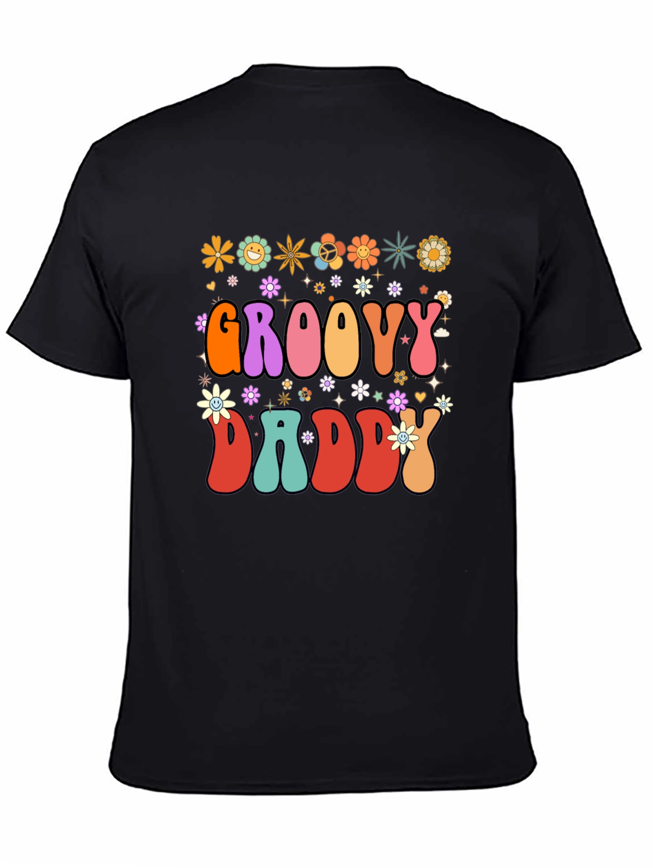 Groovy Daddy T-Shirt - Retro Floral Design