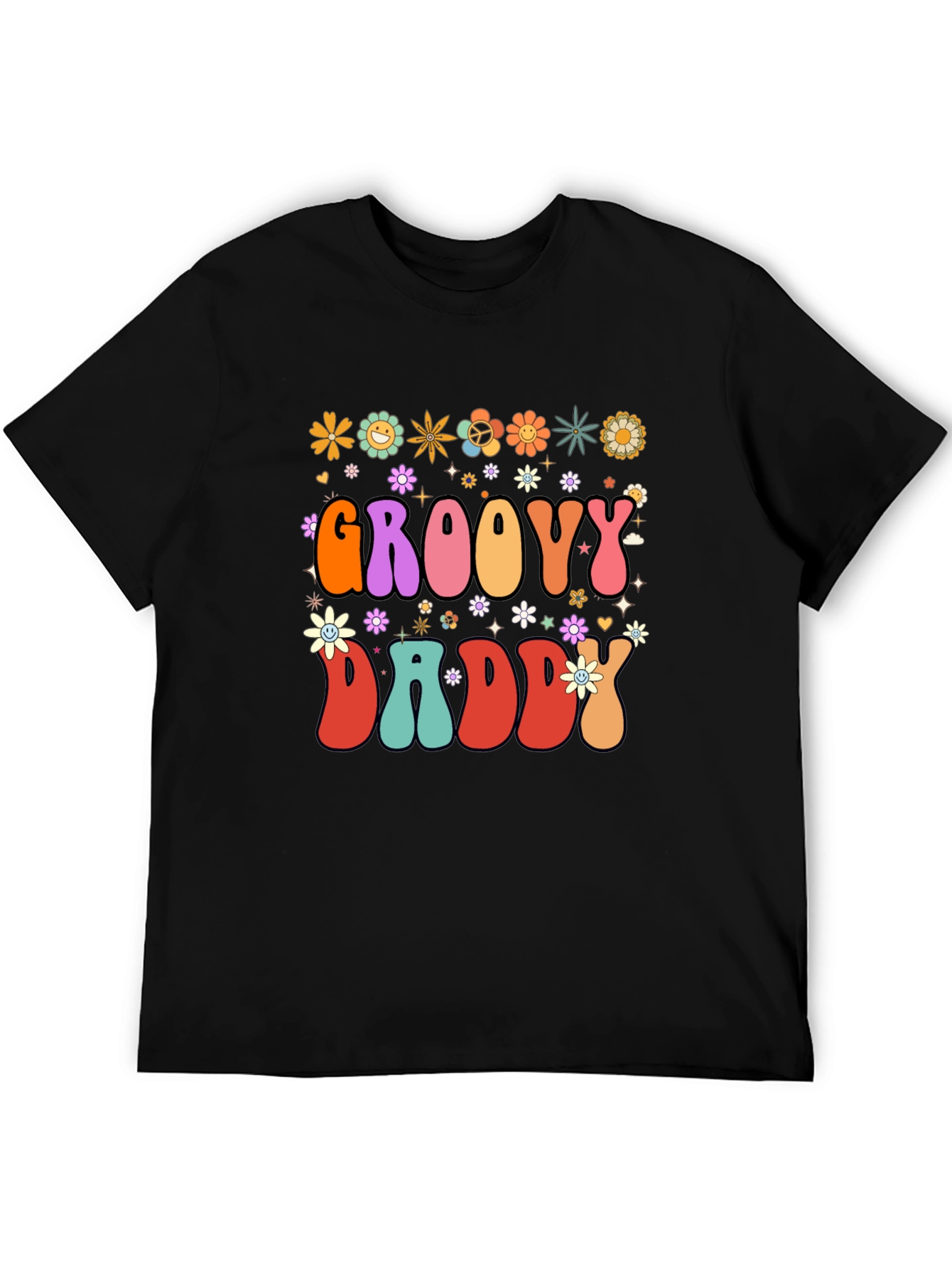 Groovy Daddy T-Shirt - Retro Floral Design