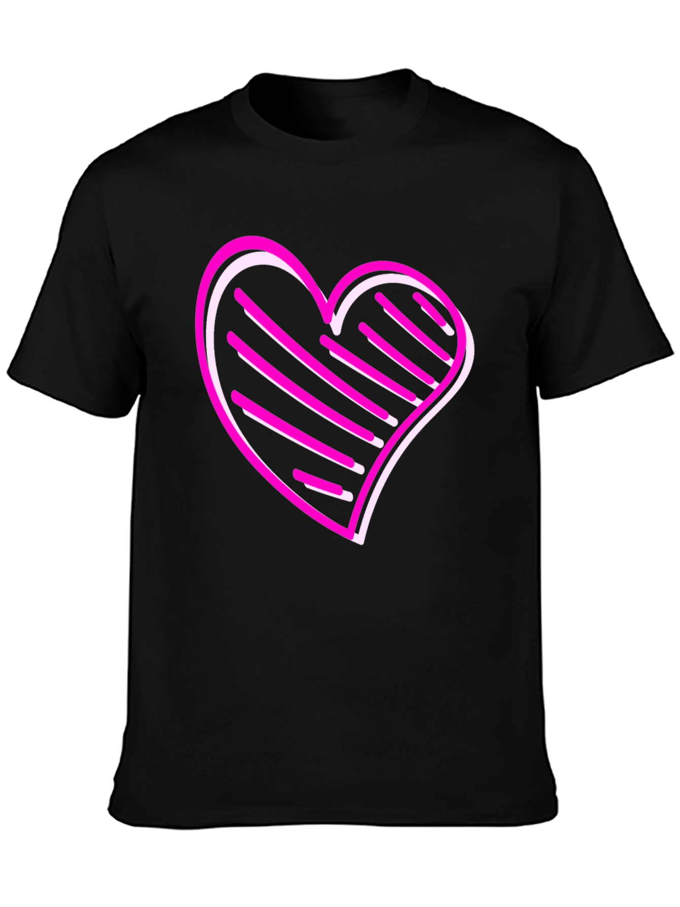 Heart Graphic Black T-Shirt