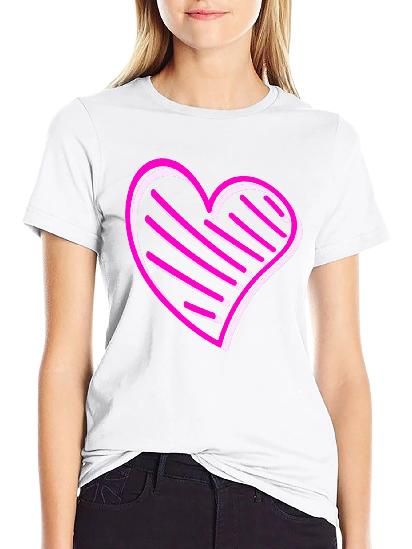 Heart Graphic Black T-Shirt