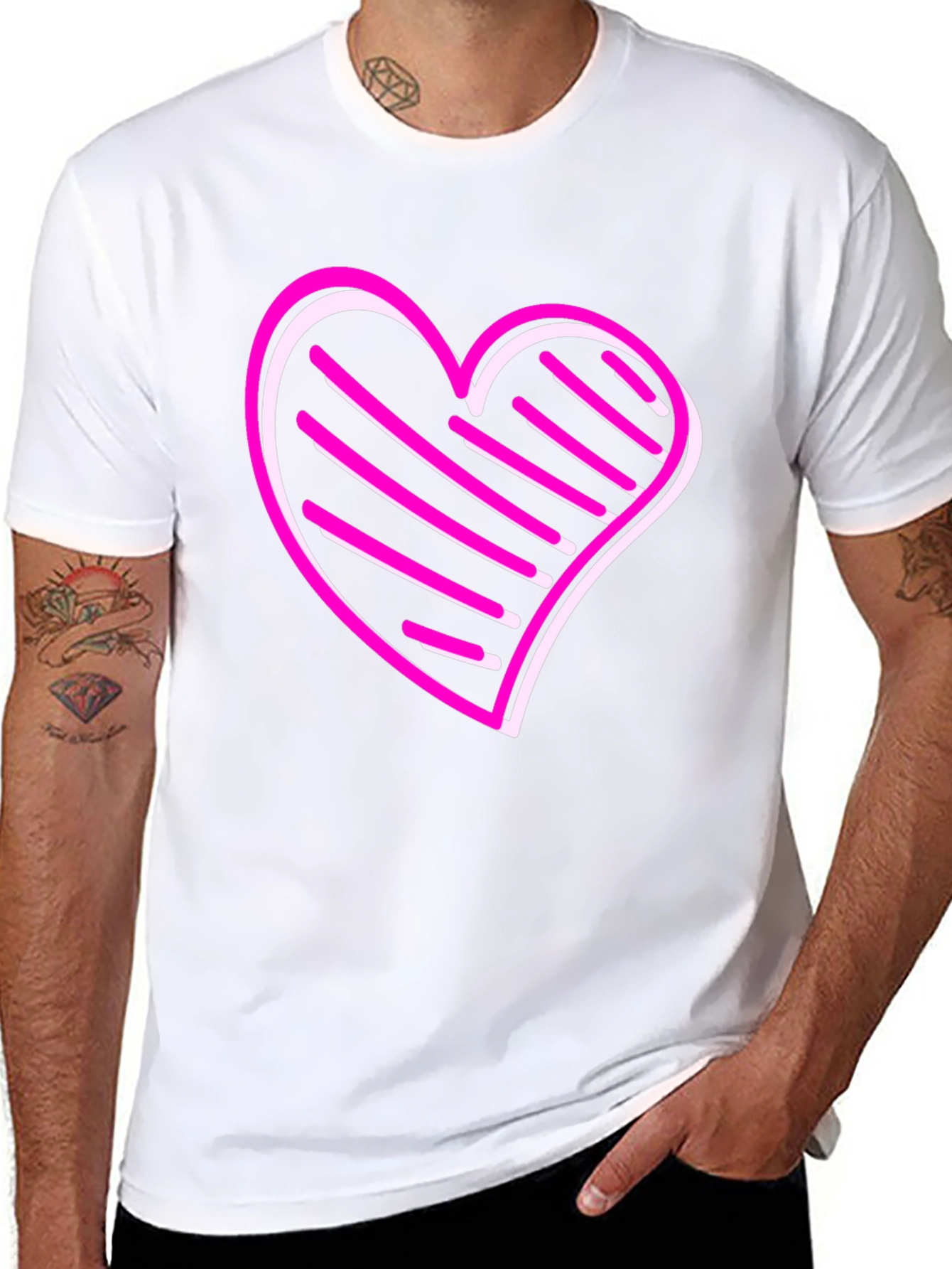 Heart Graphic Black T-Shirt