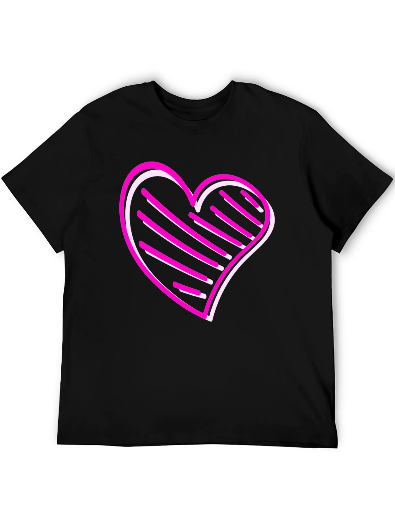 Heart Graphic Black T-Shirt