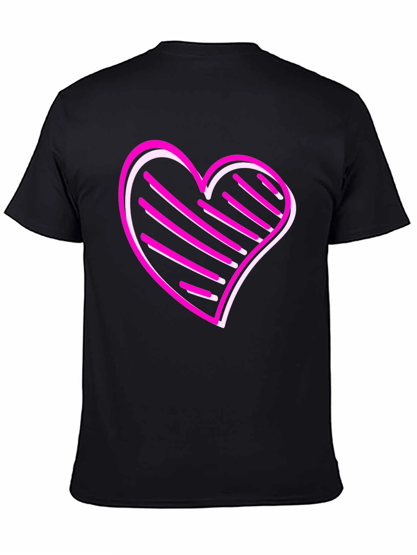 Heart Graphic Black T-Shirt