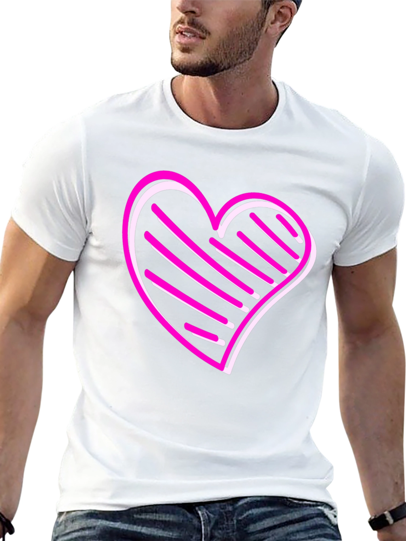 Heart Graphic Black T-Shirt