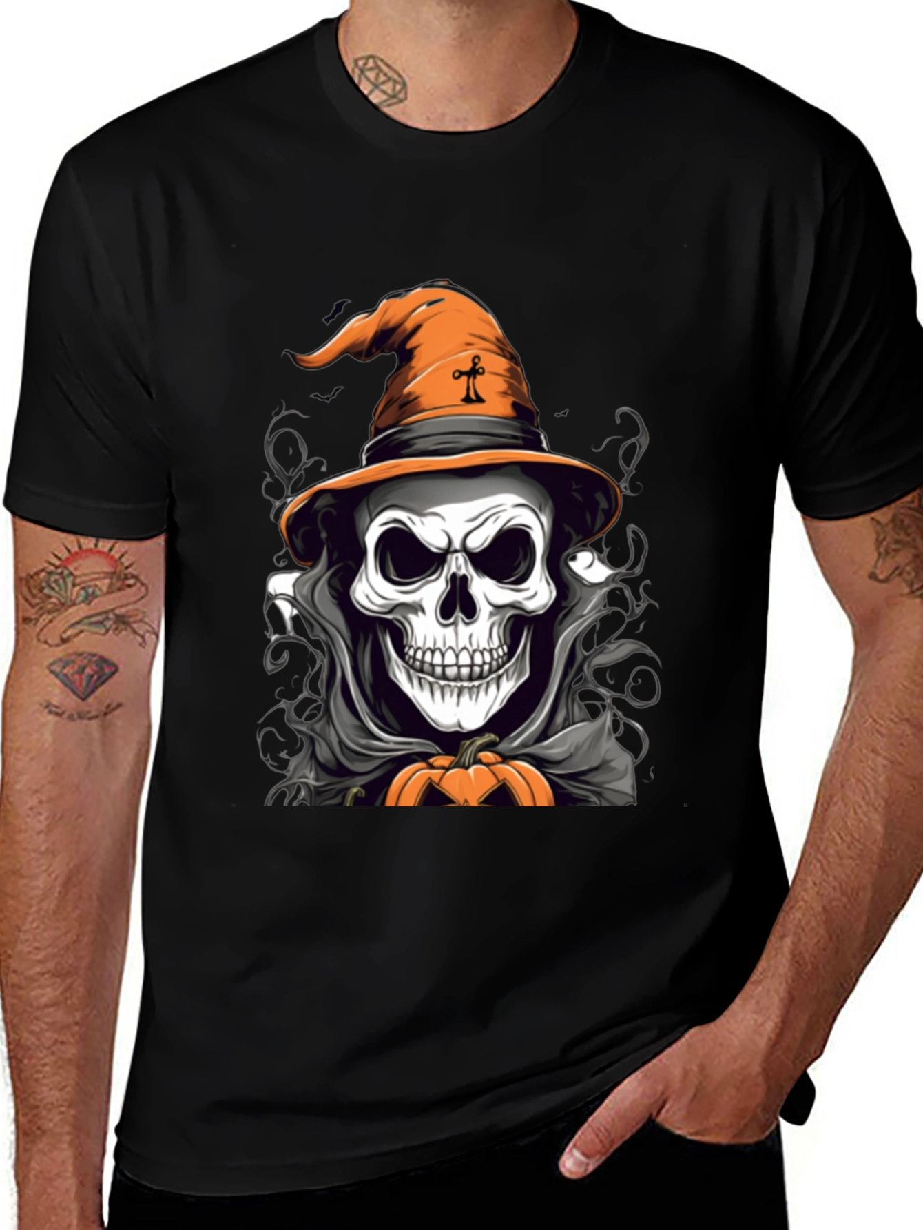 Halloween Skull Graphic Tee