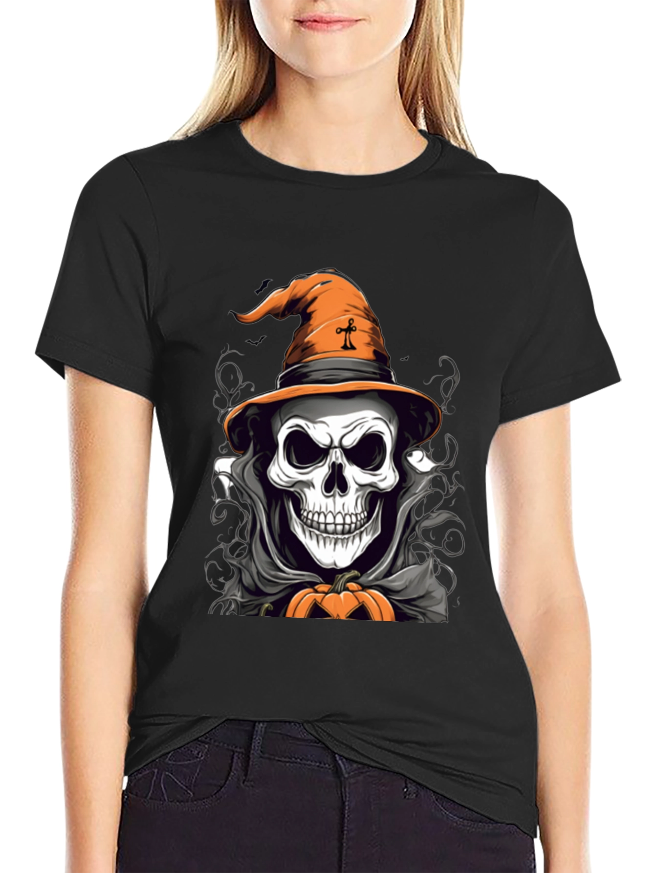 Halloween Skull Graphic Tee