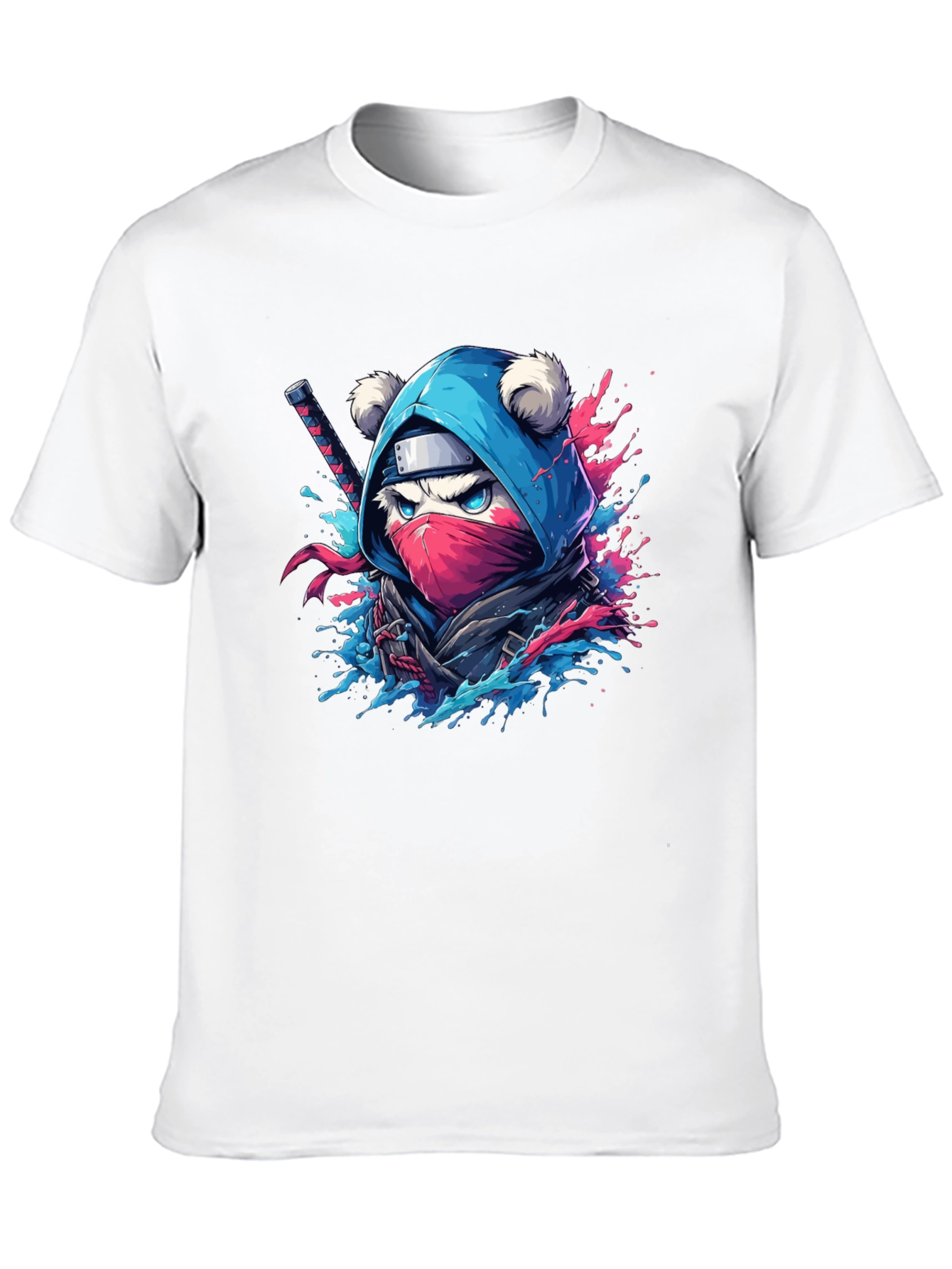 Ninja Bear Graphic Tee - Black T-Shirt