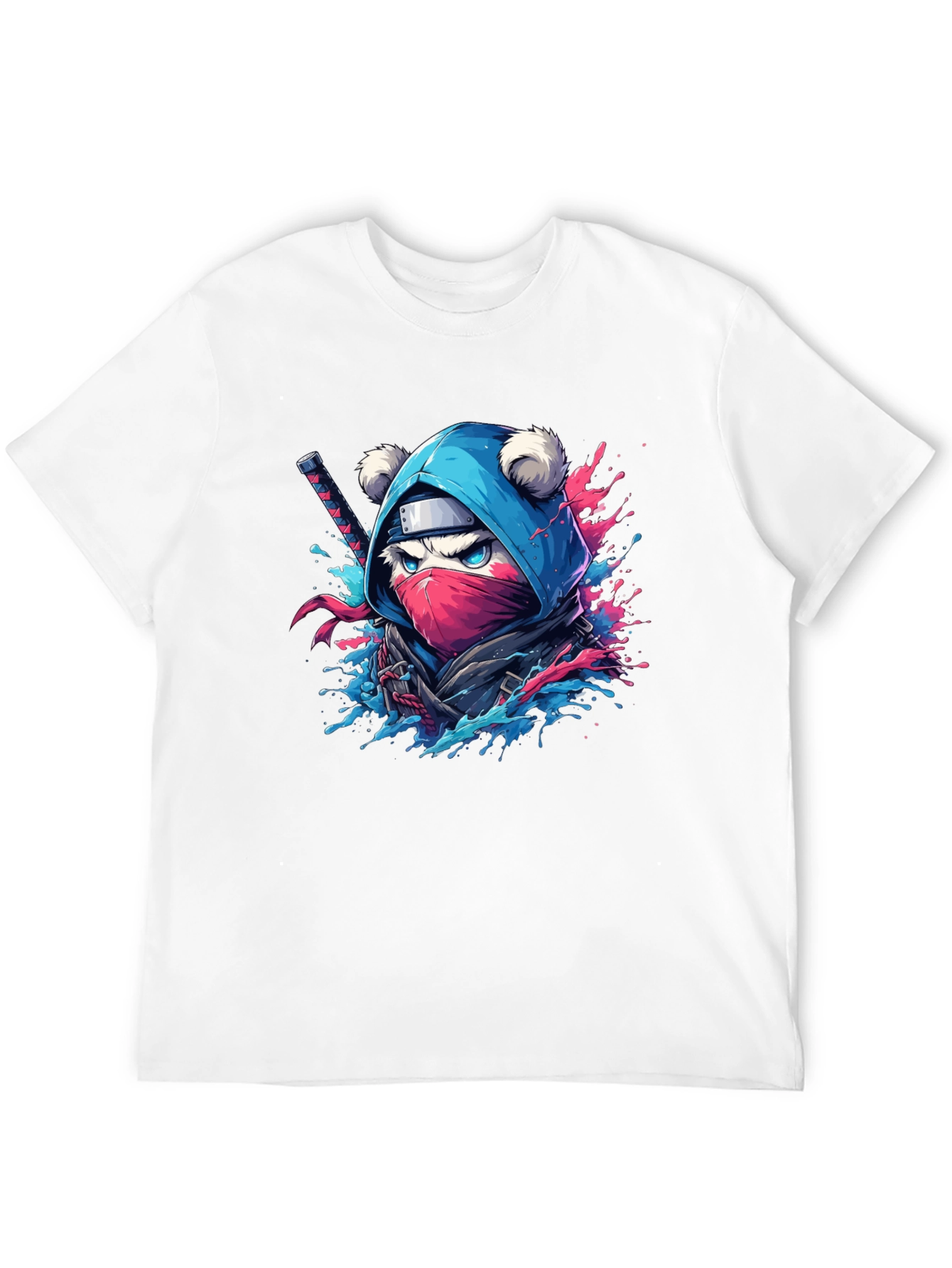 Ninja Bear Graphic Tee - Black T-Shirt