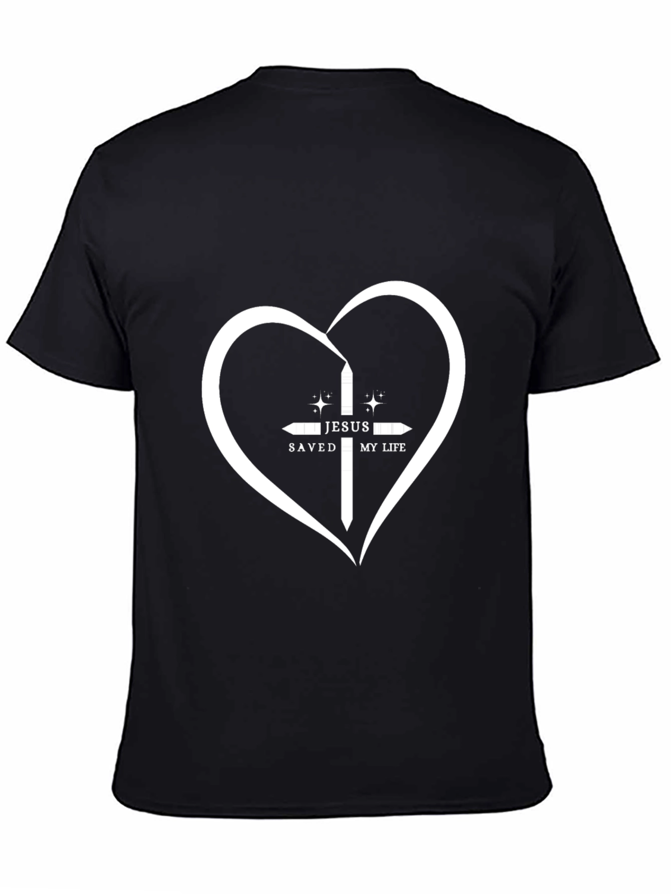Jesus Saved My Life Heart T-Shirt - Christian Apparel