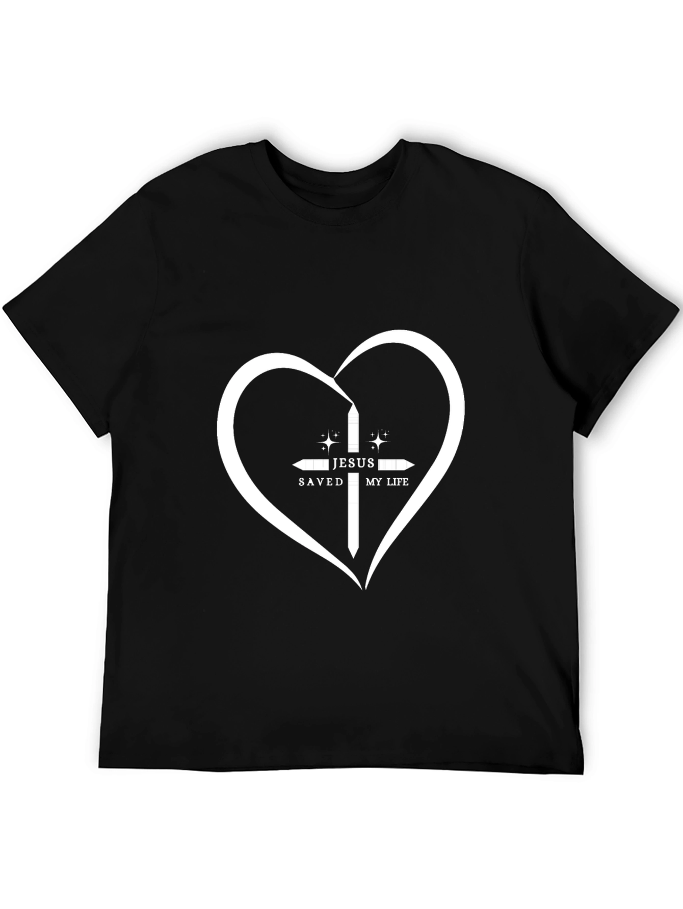 Jesus Saved My Life Heart T-Shirt - Christian Apparel