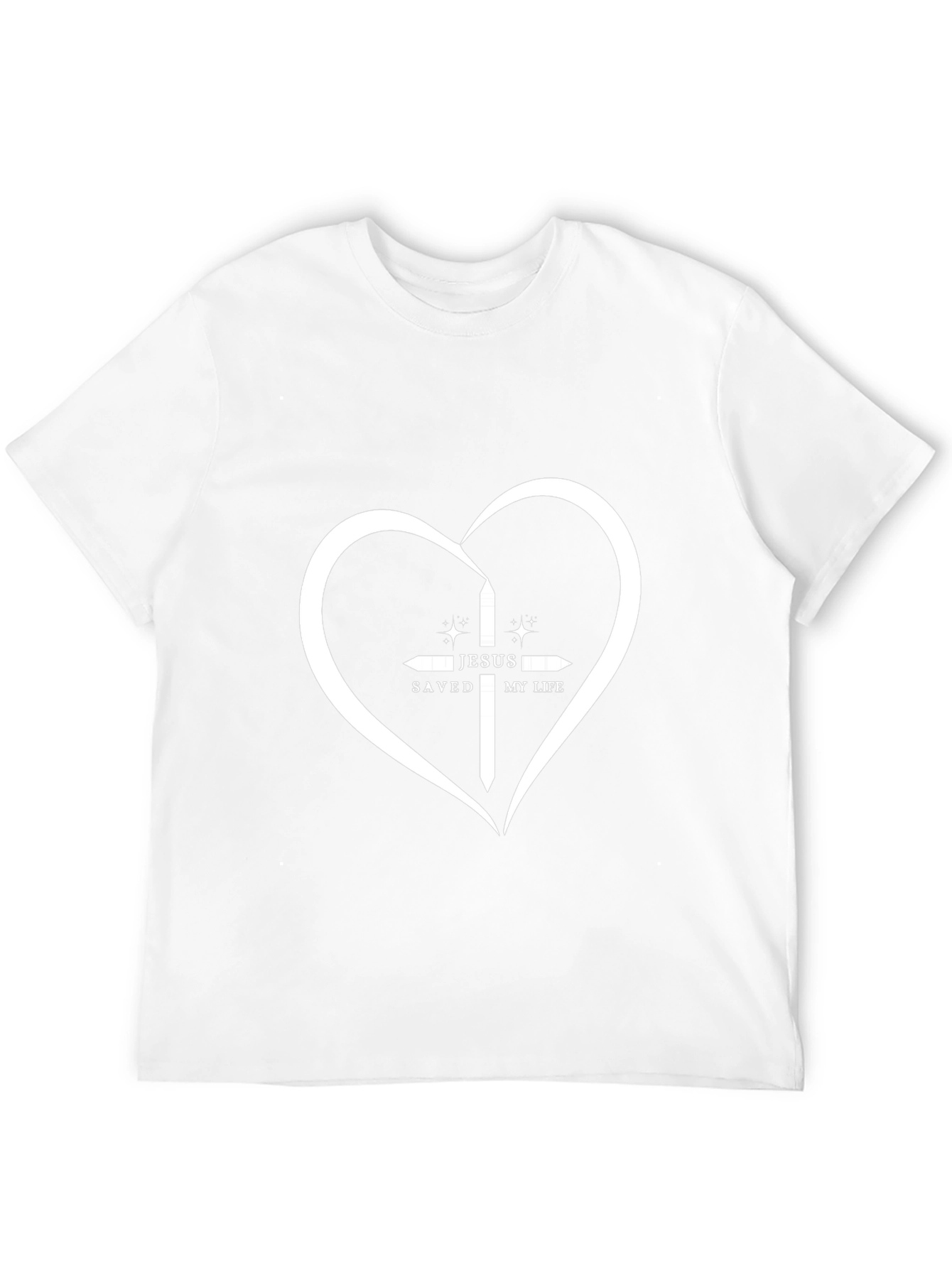 Jesus Saved My Life Heart T-Shirt - Christian Apparel