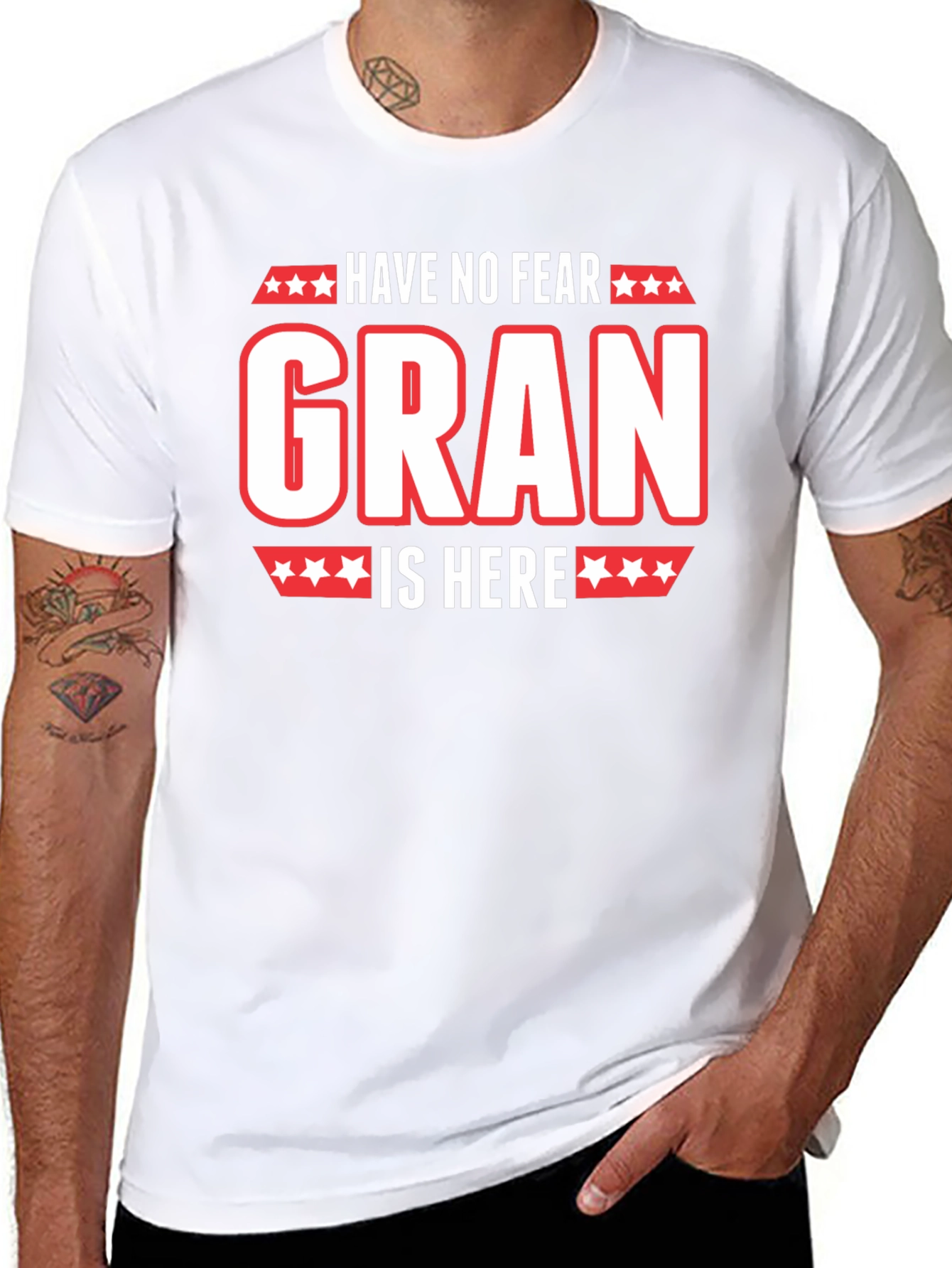 Have No Fear Gran Is Here Black T-Shirt