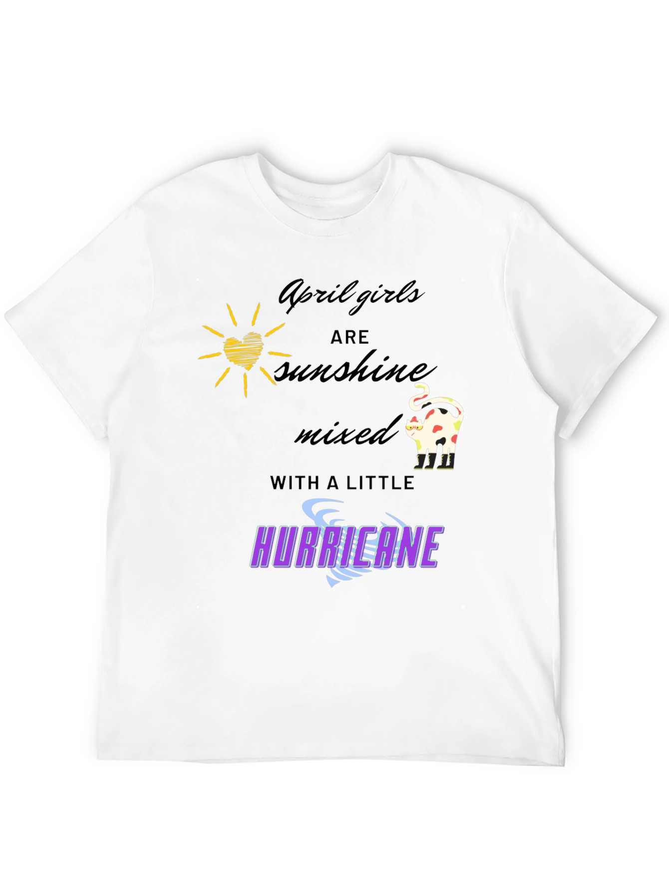 April Girls Sunshine Hurricane Graphic T-Shirt