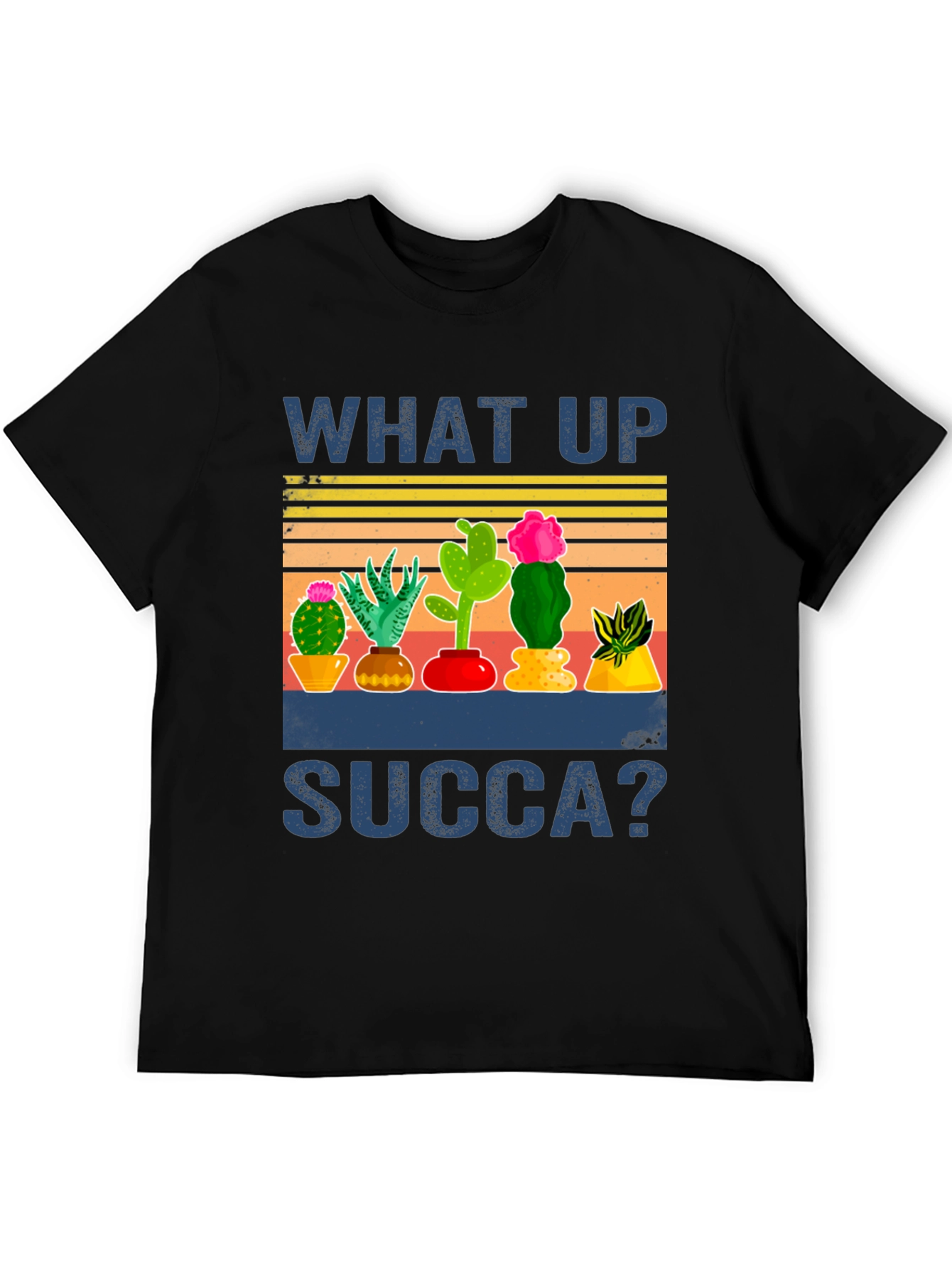 What Up Succa Cactus Graphic T-Shirt