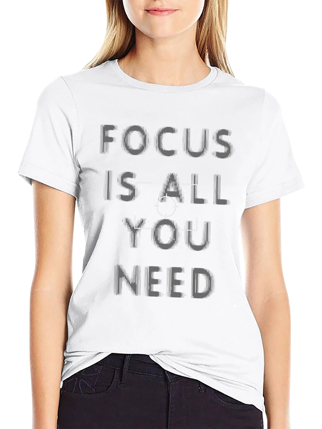 Focus Is All You Need Black T-Shirt