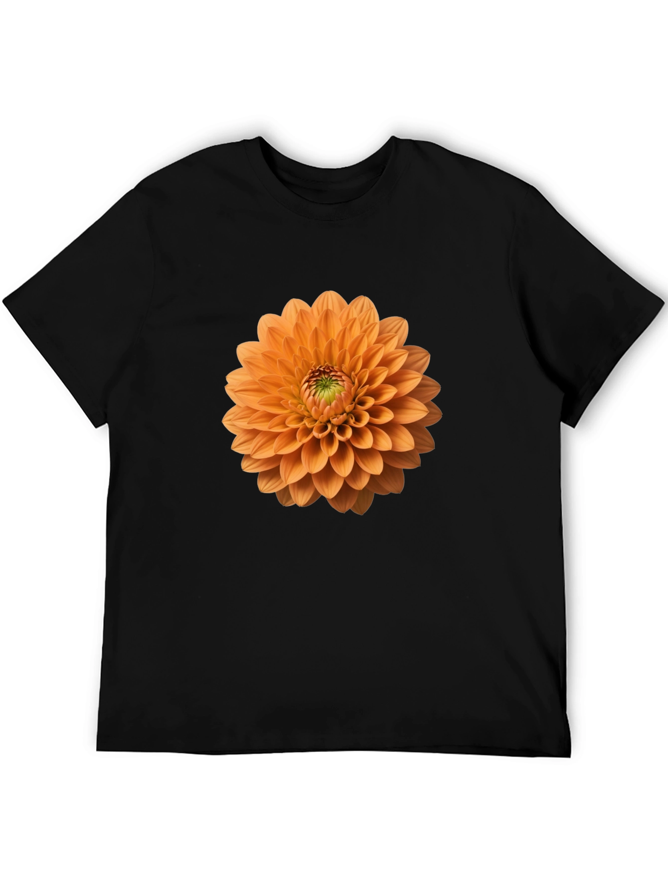 Floral Graphic Tee - Orange Dahlia Print
