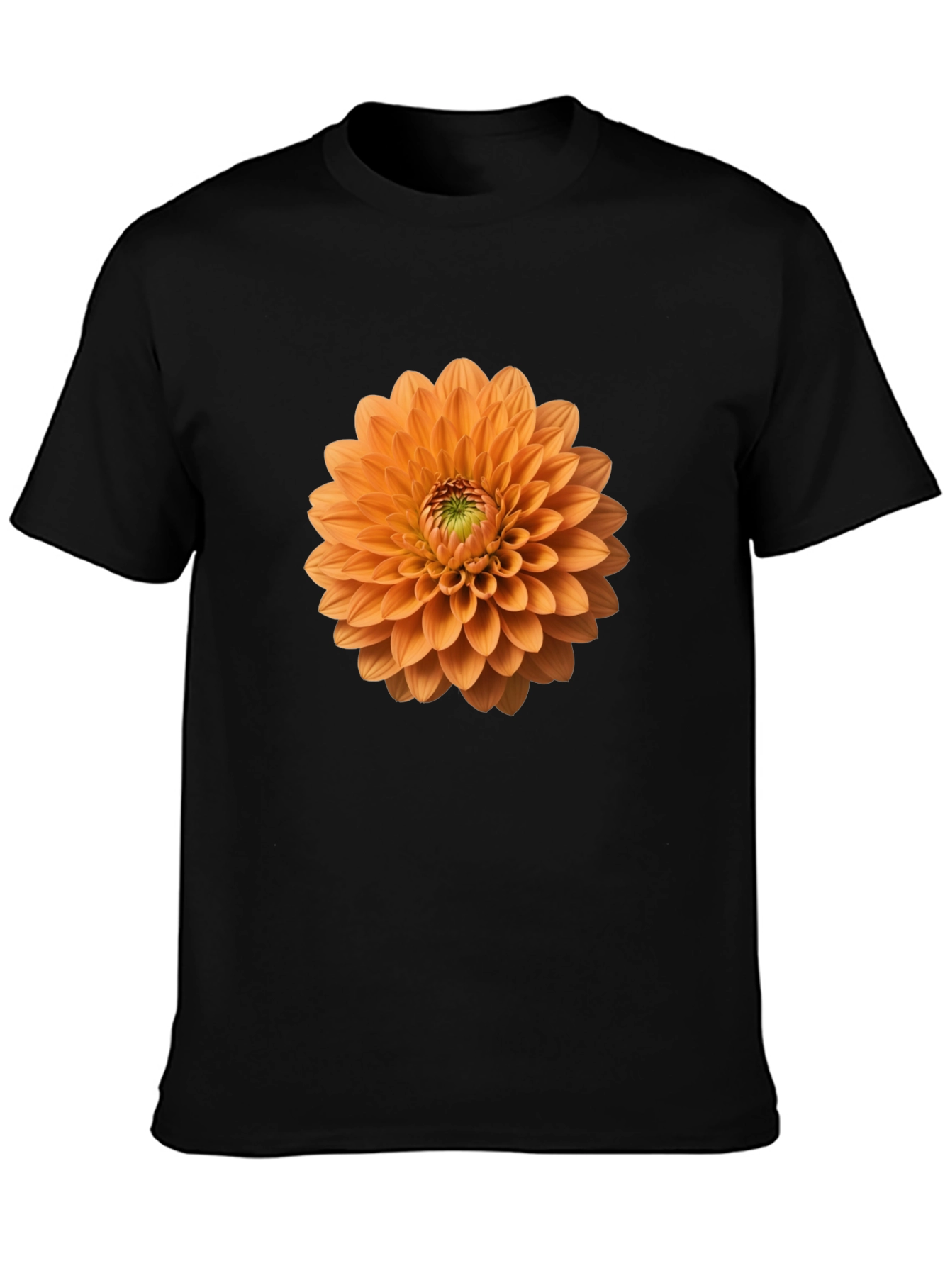 Floral Graphic Tee - Orange Dahlia Print