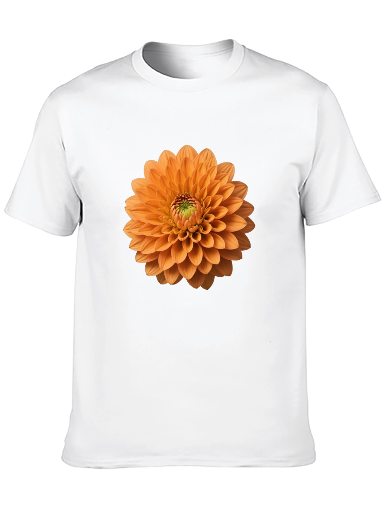 Floral Graphic Tee - Orange Dahlia Print