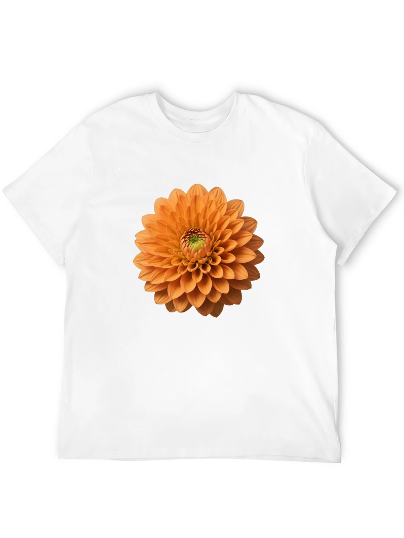 Floral Graphic Tee - Orange Dahlia Print