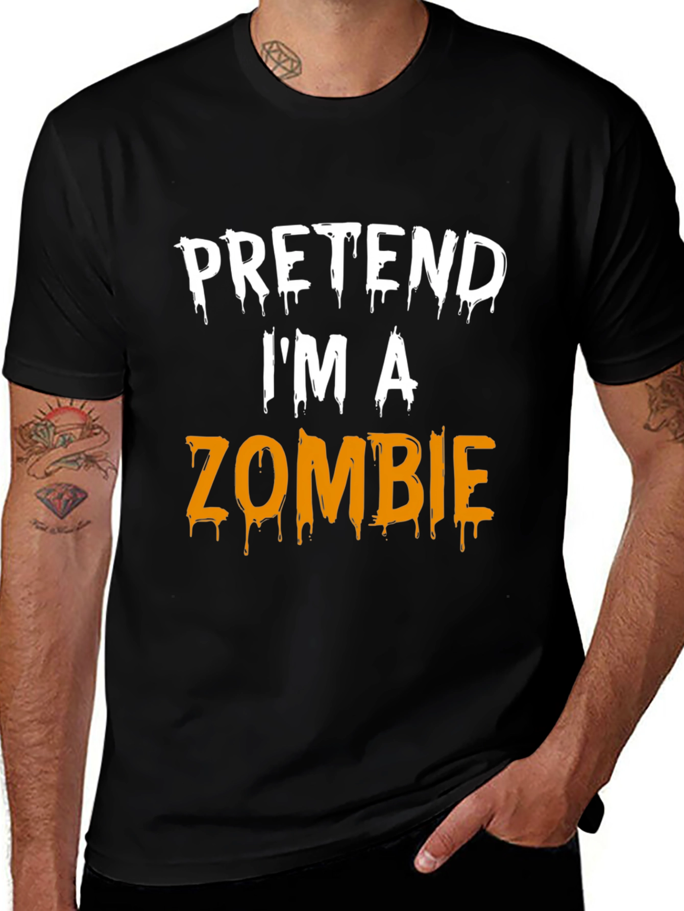 Pretend Im A Zombie Funny Halloween T-Shirt